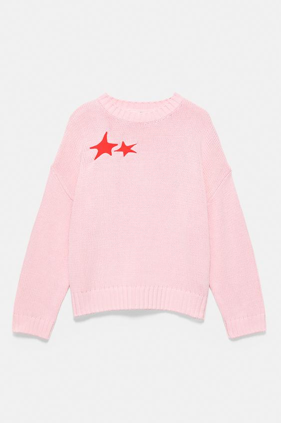Sweter oversize w gwiazdy