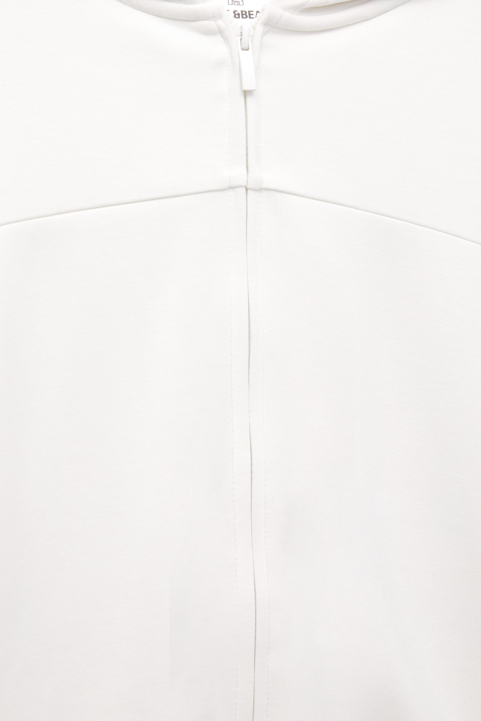 Soft touch hooded sweatshirt — Ecru