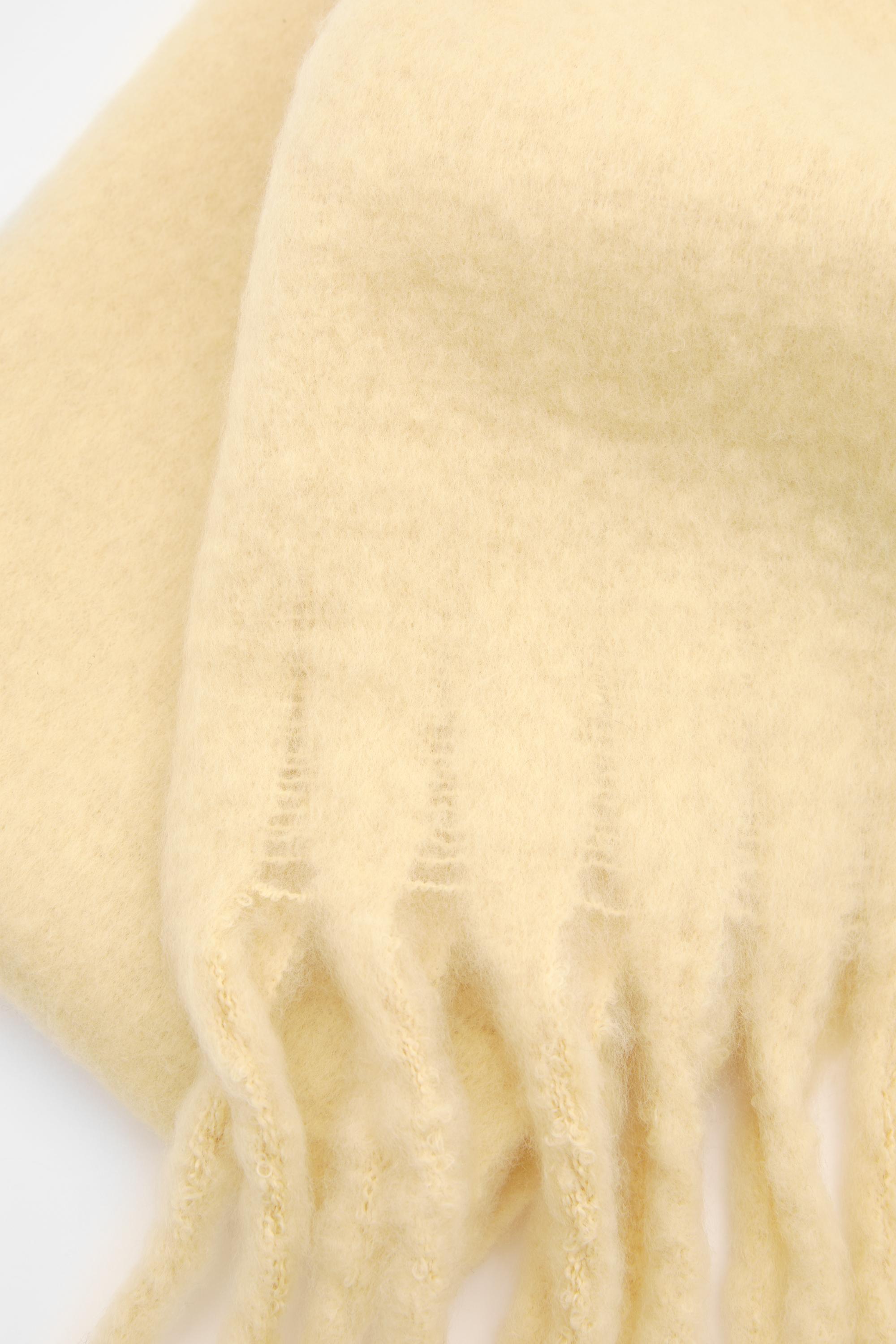 Maxi mohair-effect scarf — Yellow