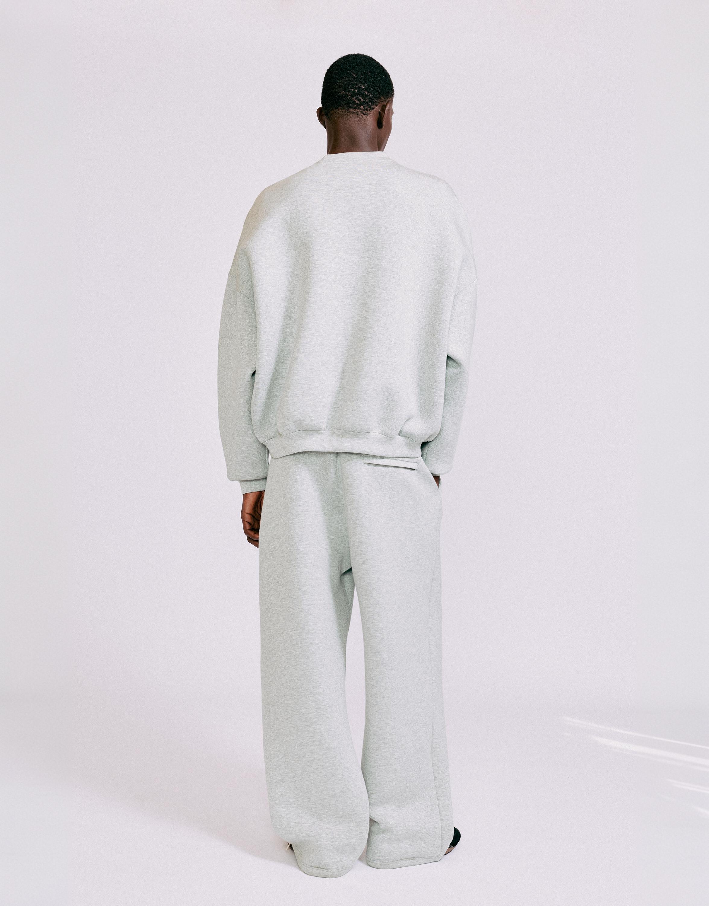 Interlock jogging pants — Grey marl