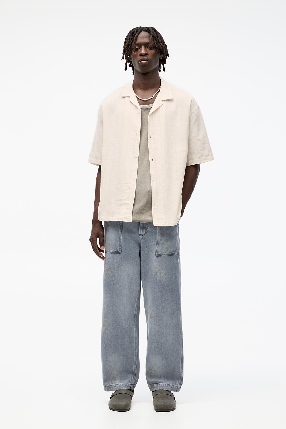Kurzarmhemd mit Streifen - PULL&BEAR
