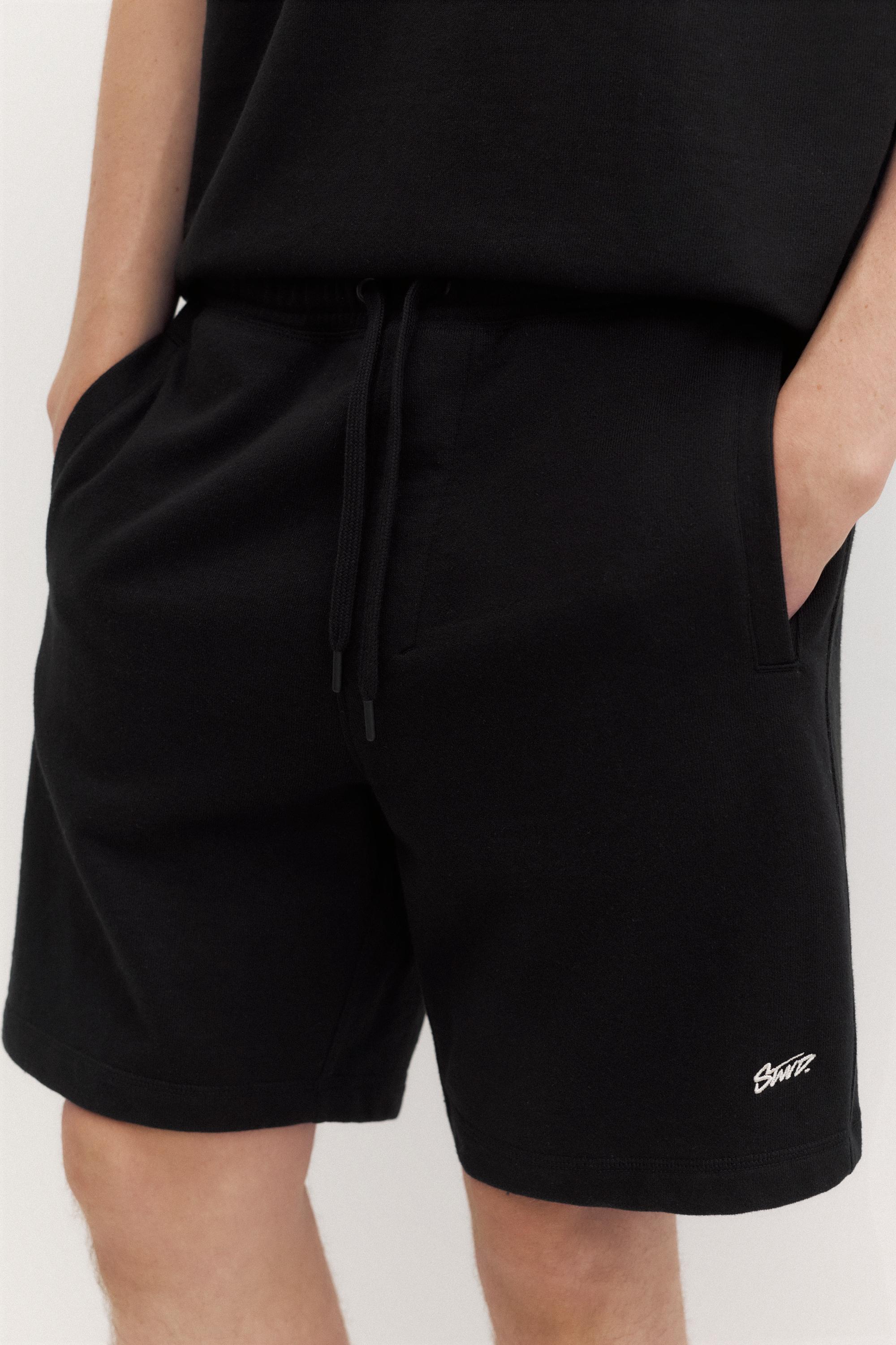 STWD jogger Bermuda shorts — Black