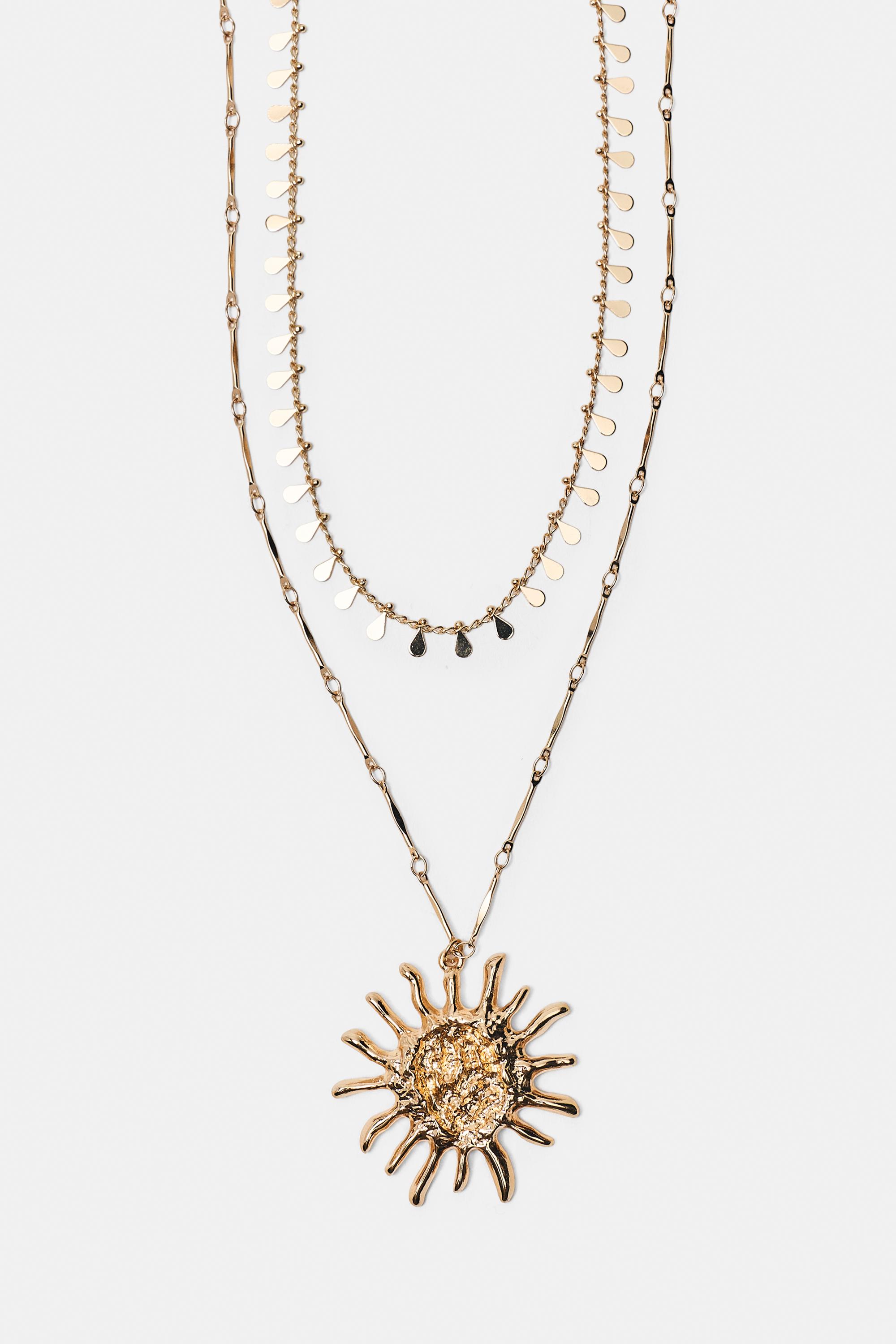 Pack of 2 sun necklaces — Gold