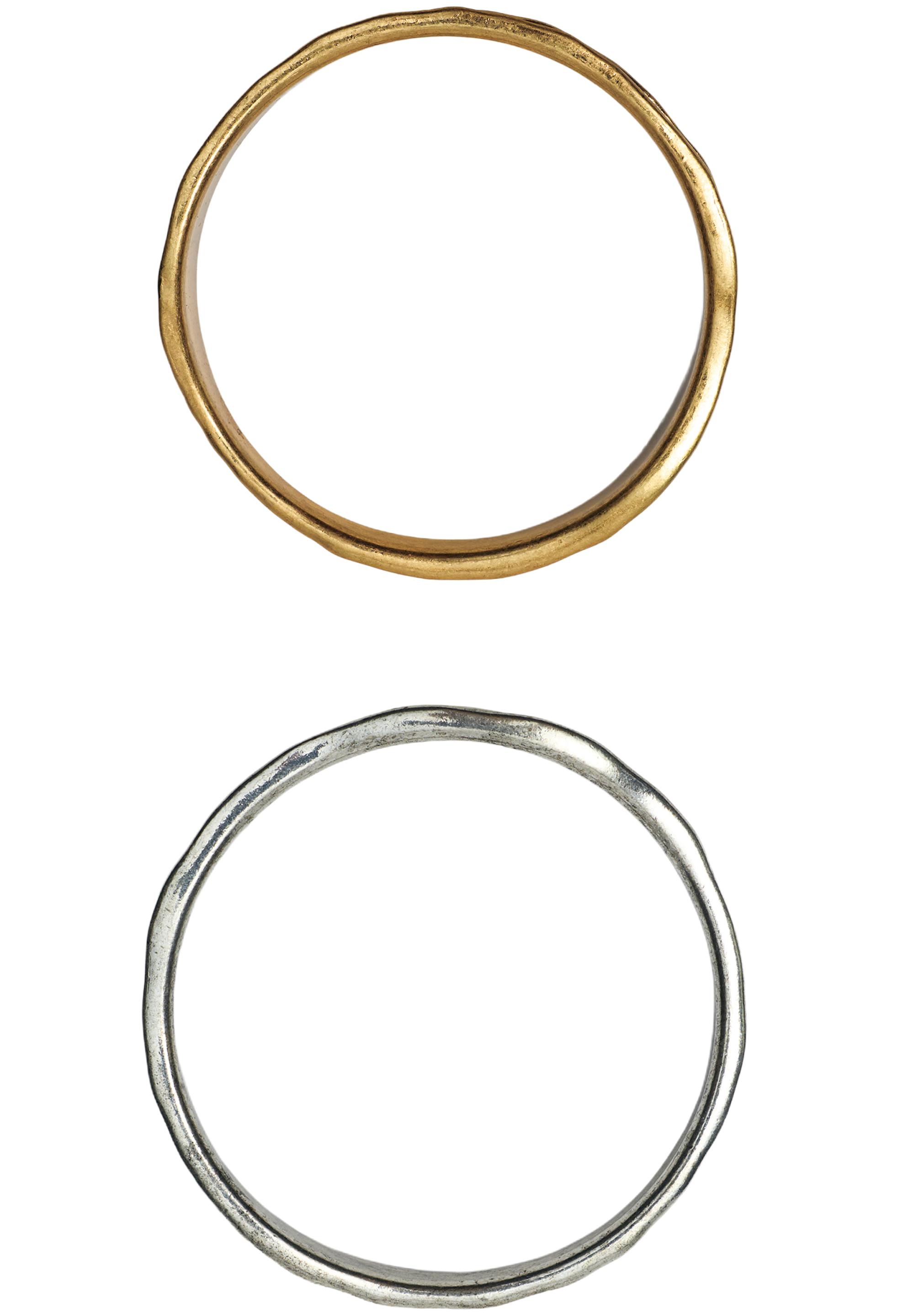 Pack of 2 textured bracelets — Gold
