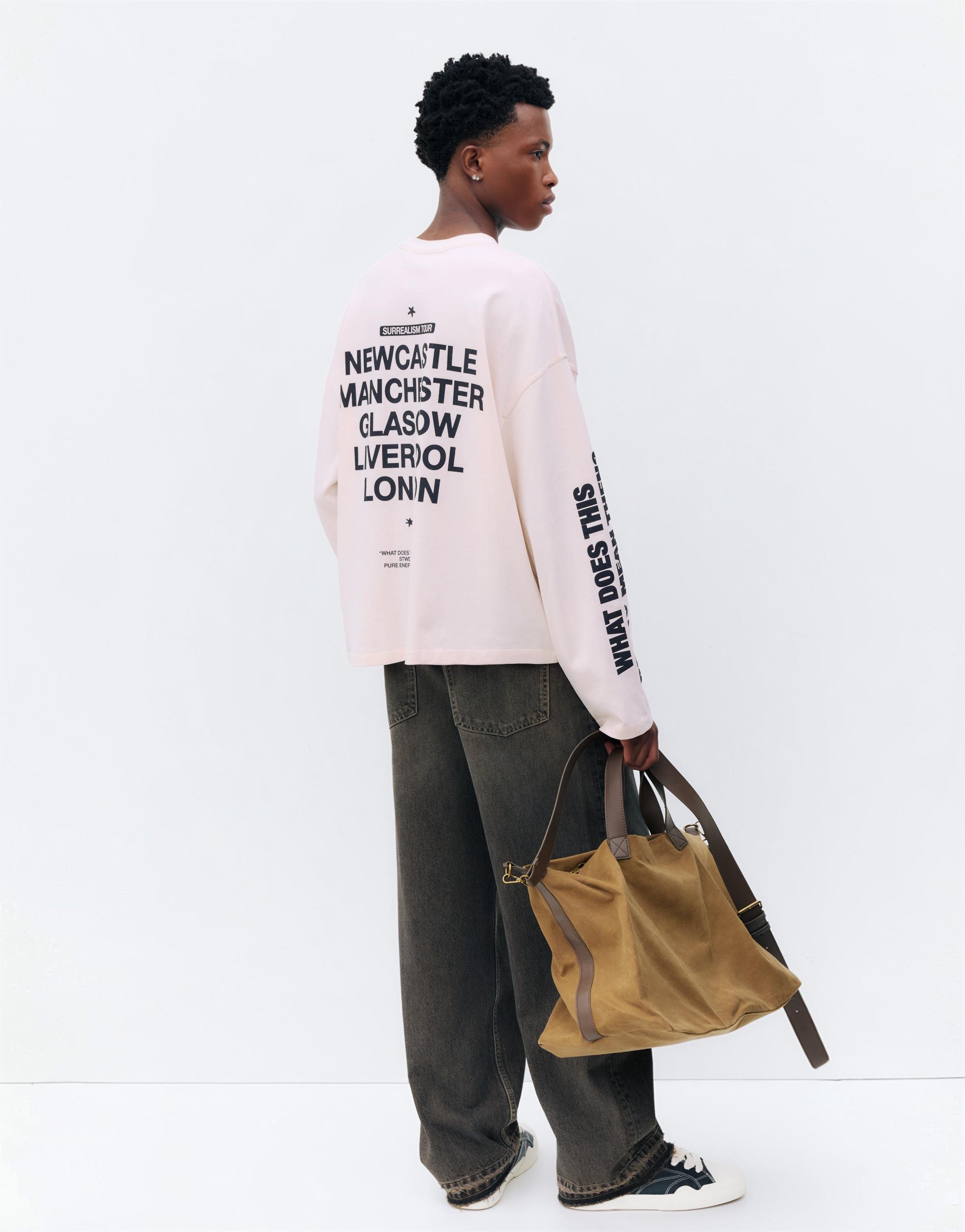 STWD boxy graphic T-shirt — Pastel pink