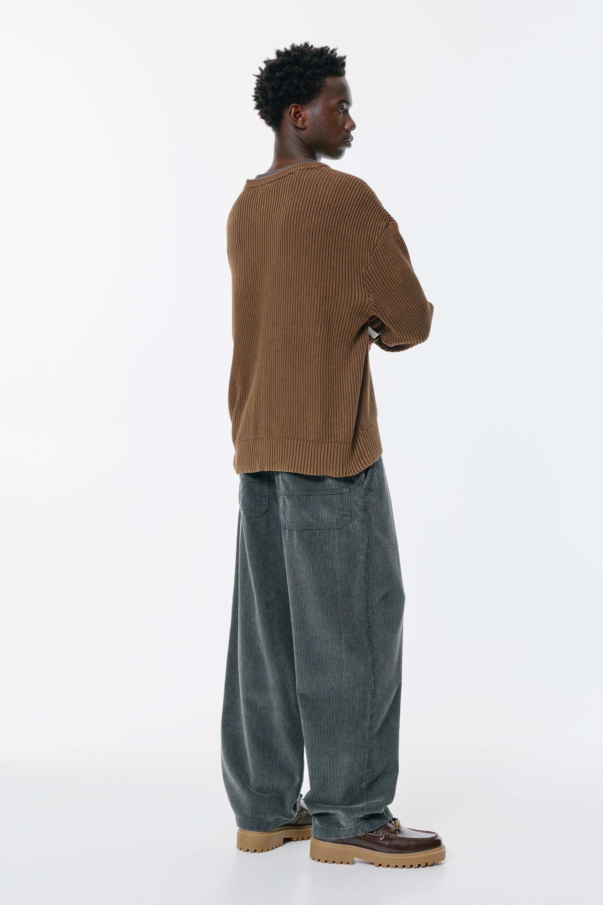 Kordonlu baggy kadife jogger pantolon