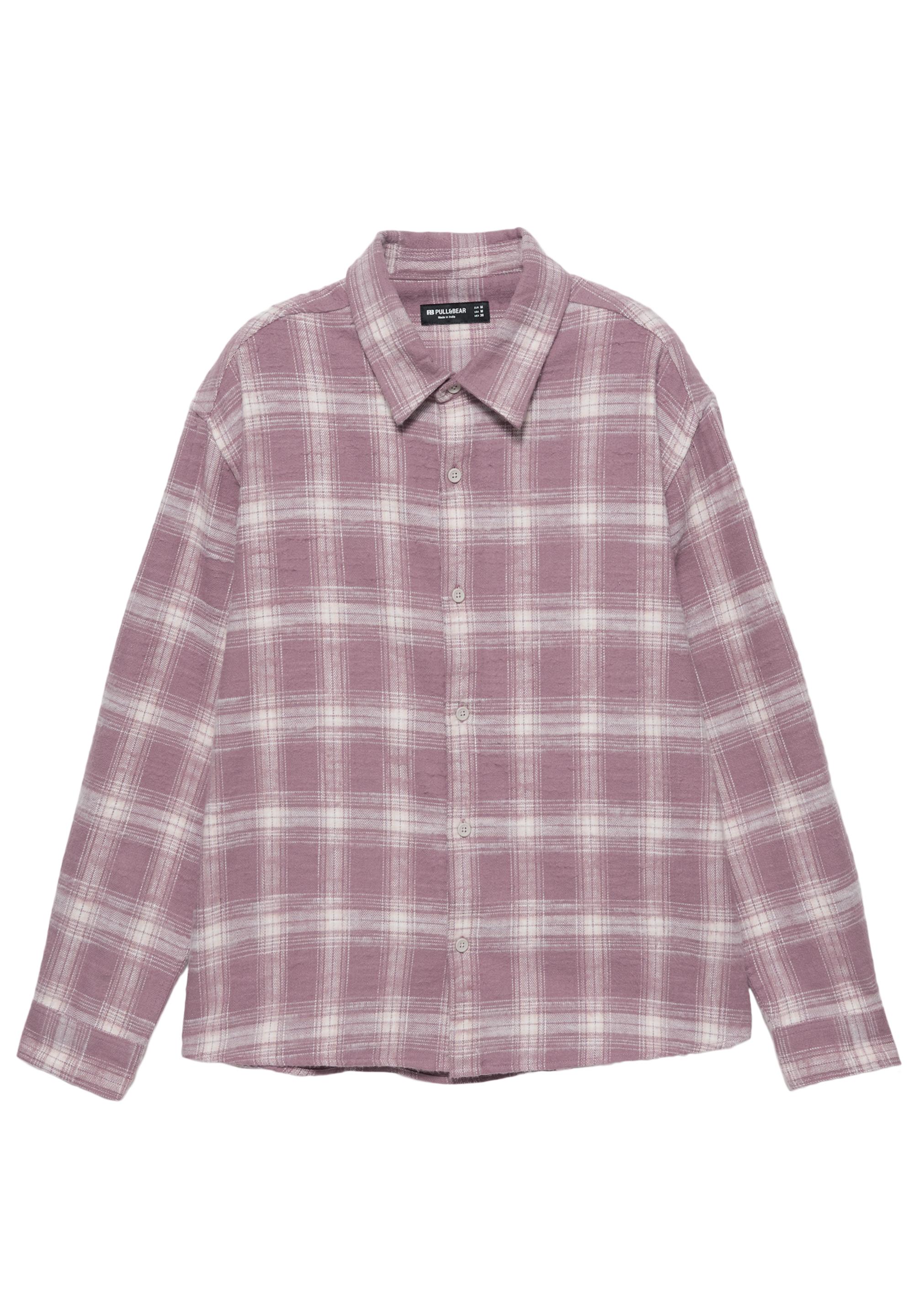 Kareli uzun kollu gömlek - Görsel 18