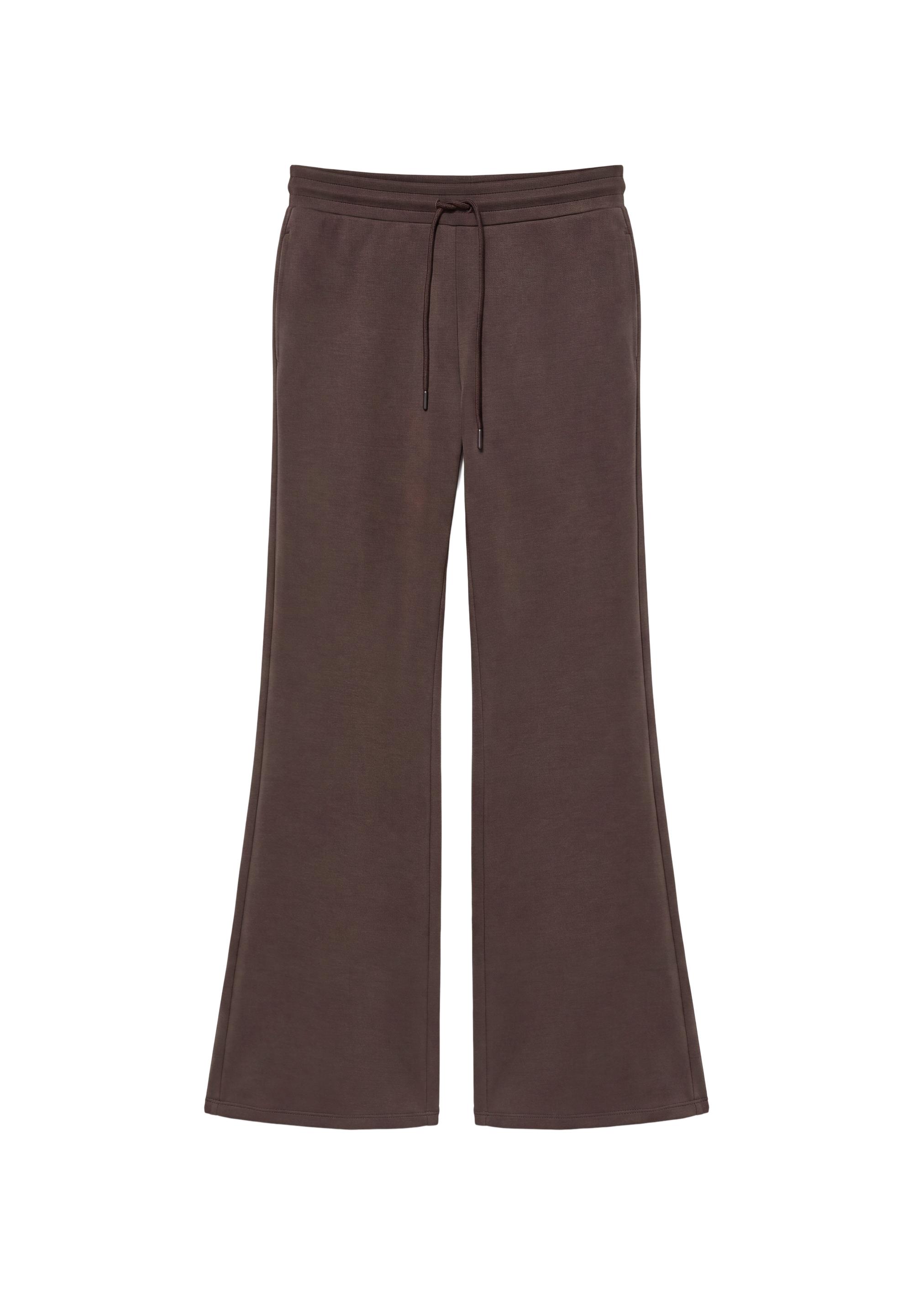 Modal flared trousers — Brown