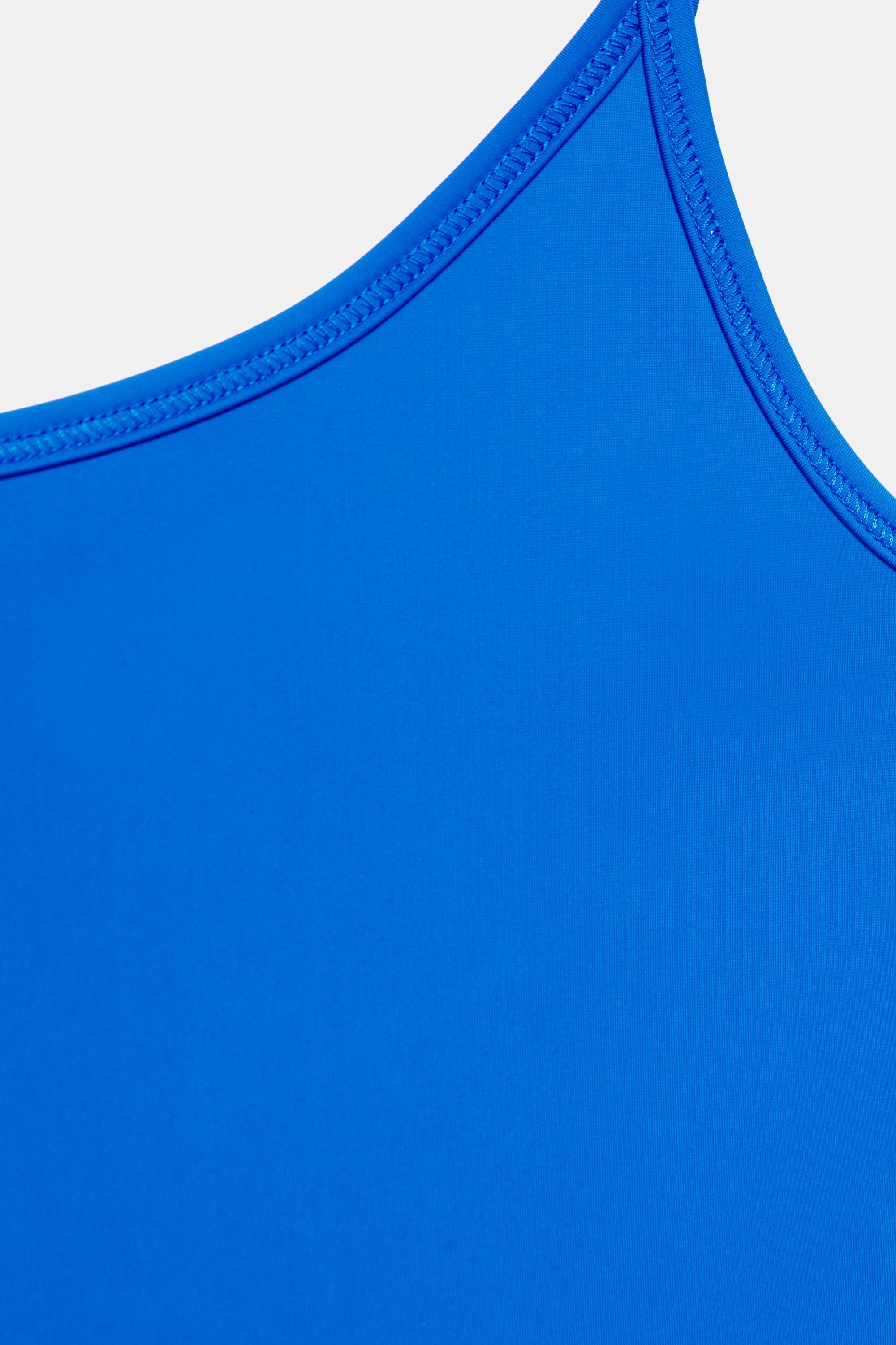 Polyamide bodysuit with thin straps — Deep blue