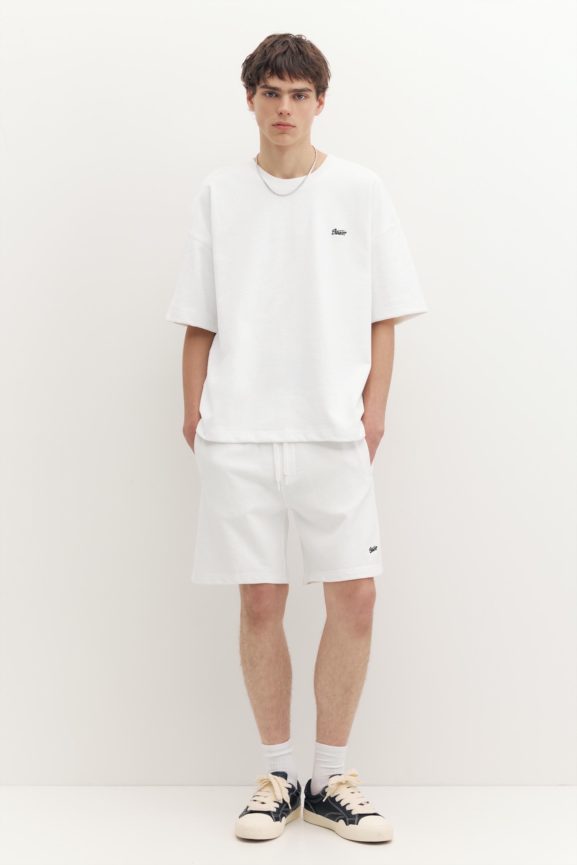 STWD jogger Bermuda shorts — White