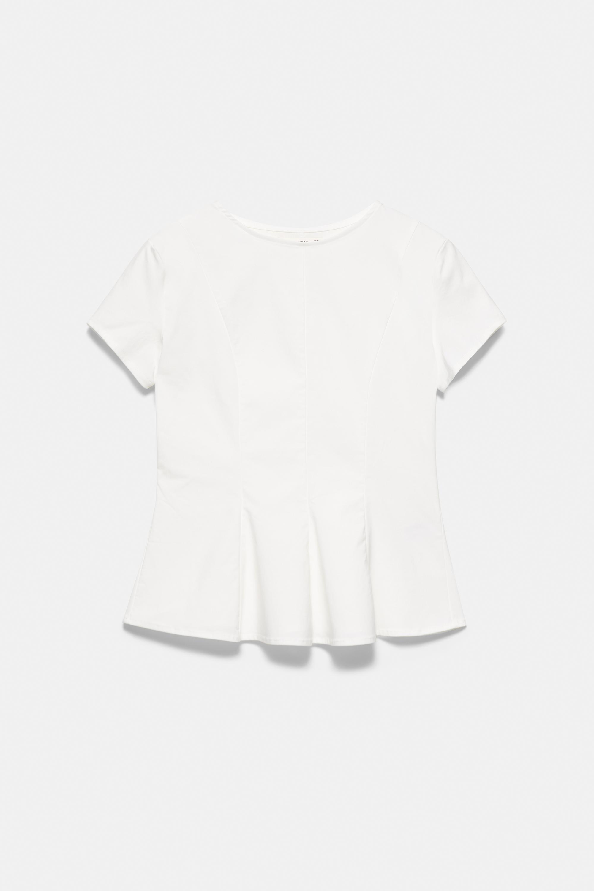 Peplum top — White