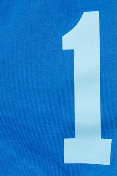 Argentina graphic ribbed mini shorts — Blue 5