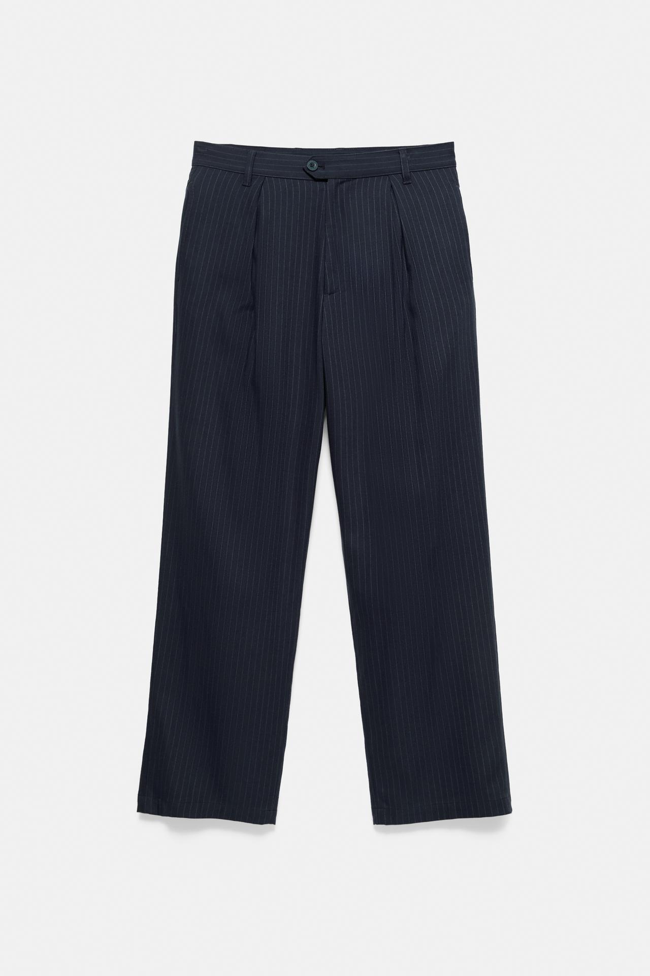 Darted tailored fit trousers — Dark navy