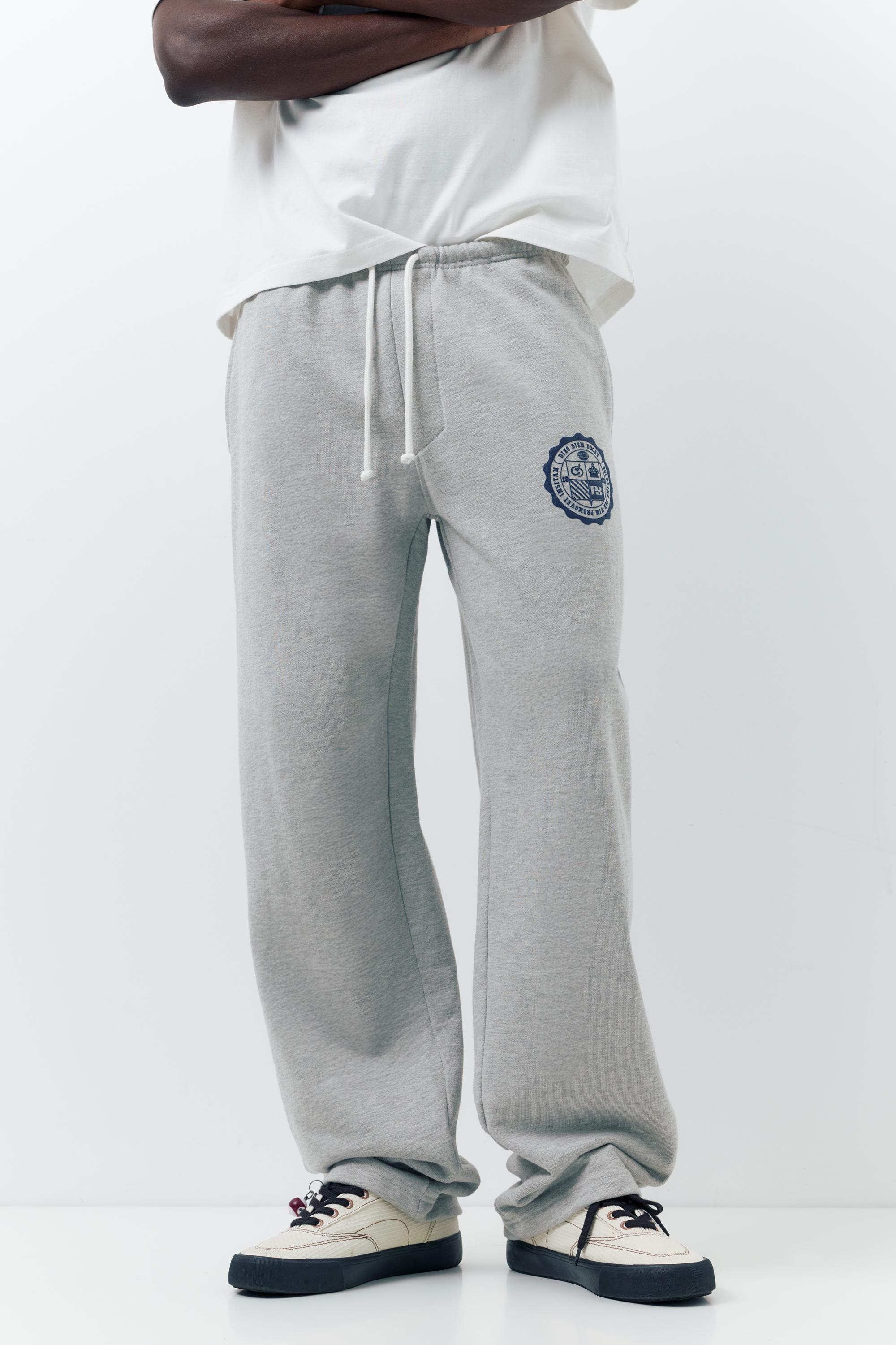Varsity jogger trousers — Grey marl
