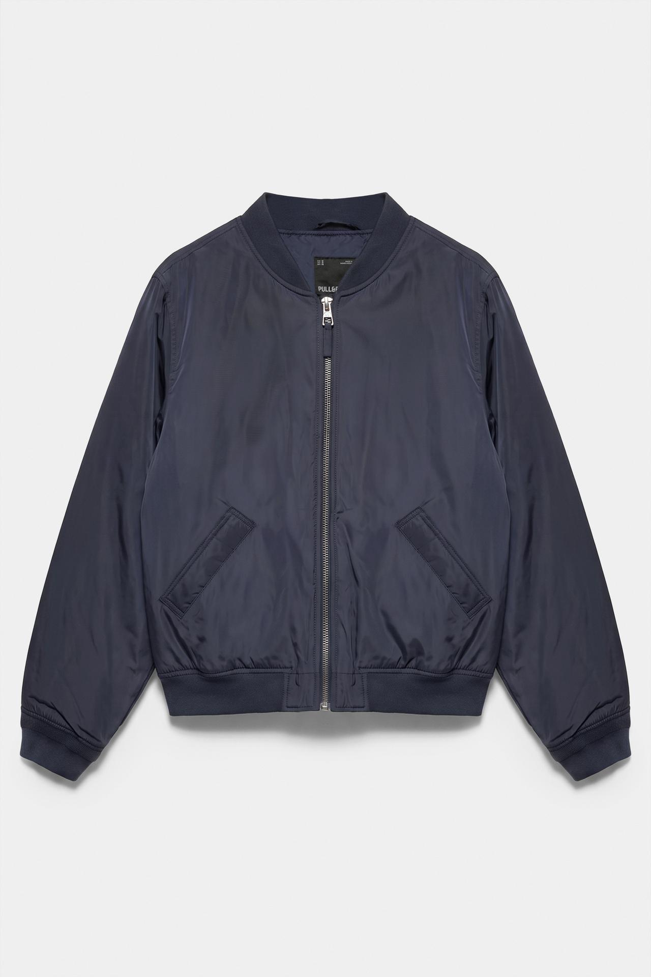 Padded bomber jacket — Dark blue