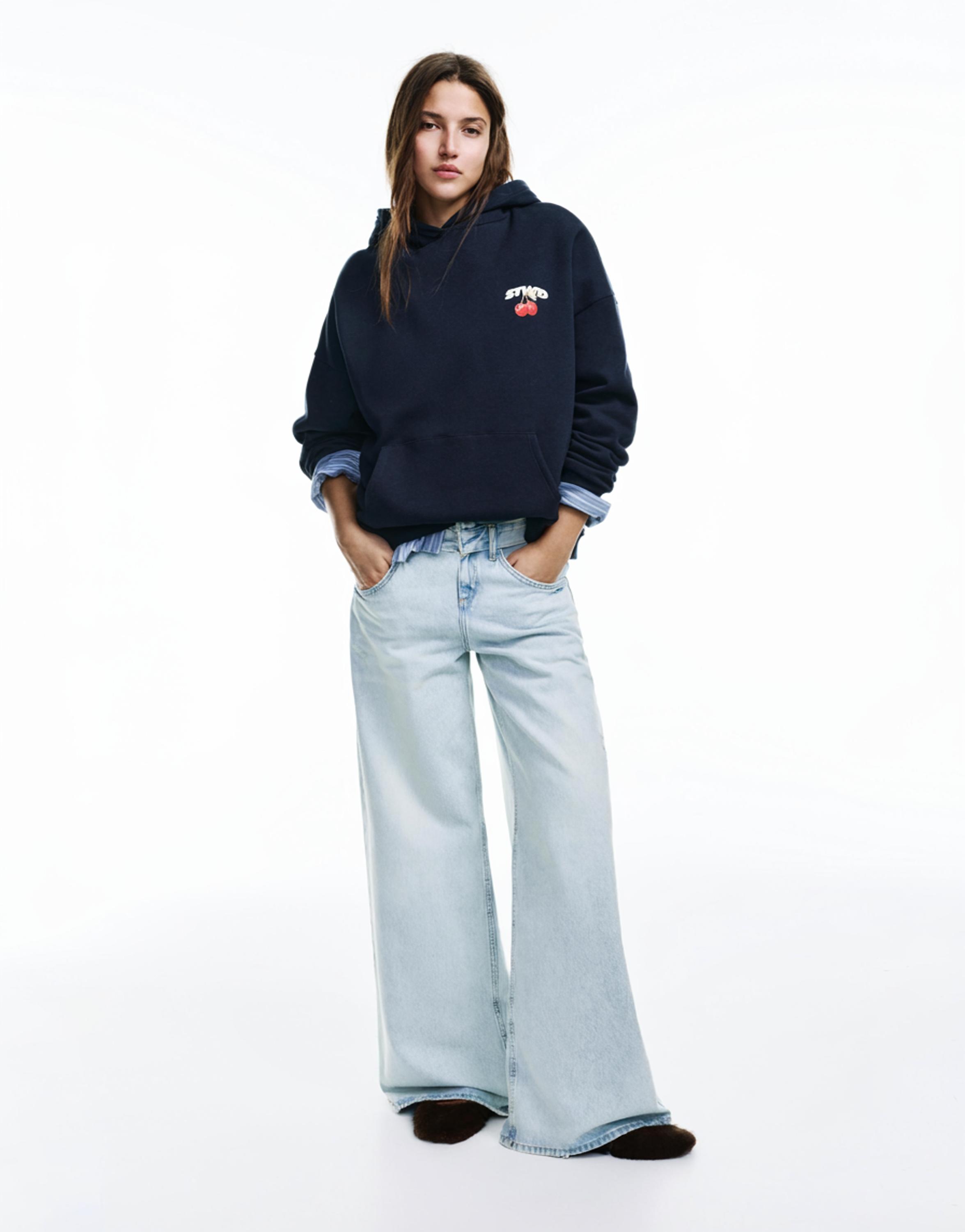 STWD kiraz kapüşonlu sweatshirt - Görsel 8