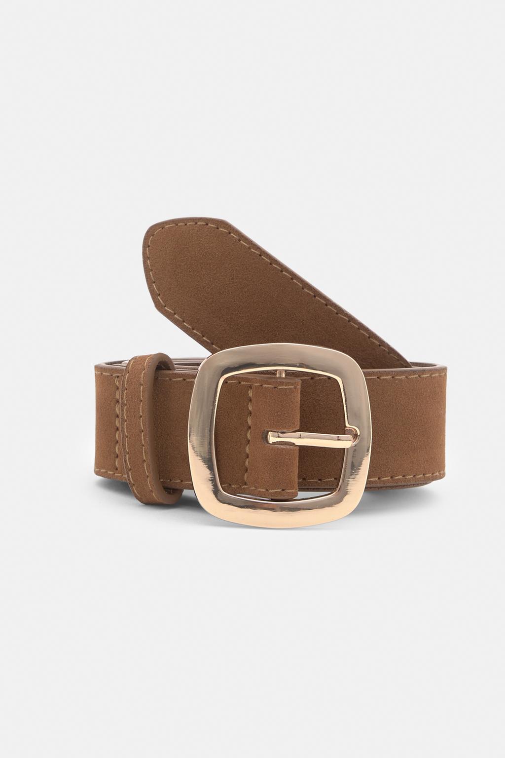 Ceinture en suédine à boucle arrondie pull&bear