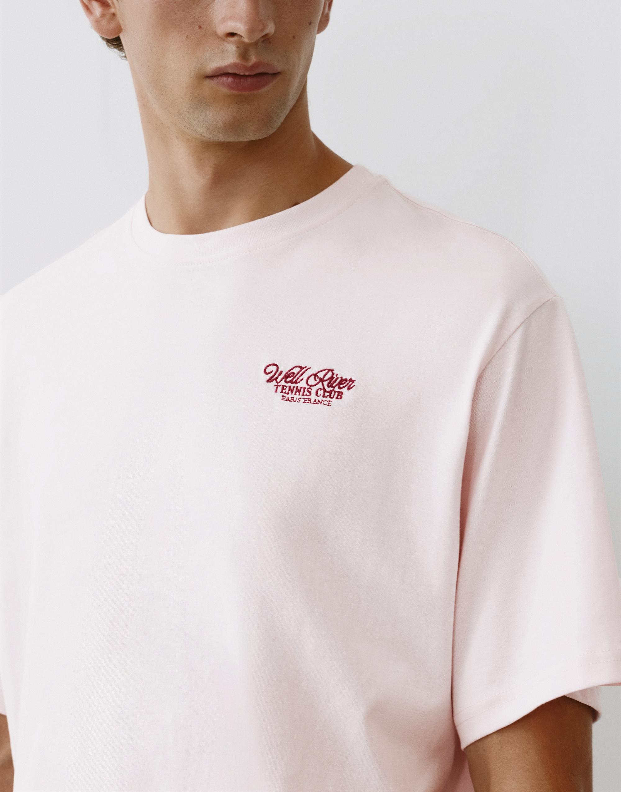 Tennis Club graphic T-shirt — Pink
