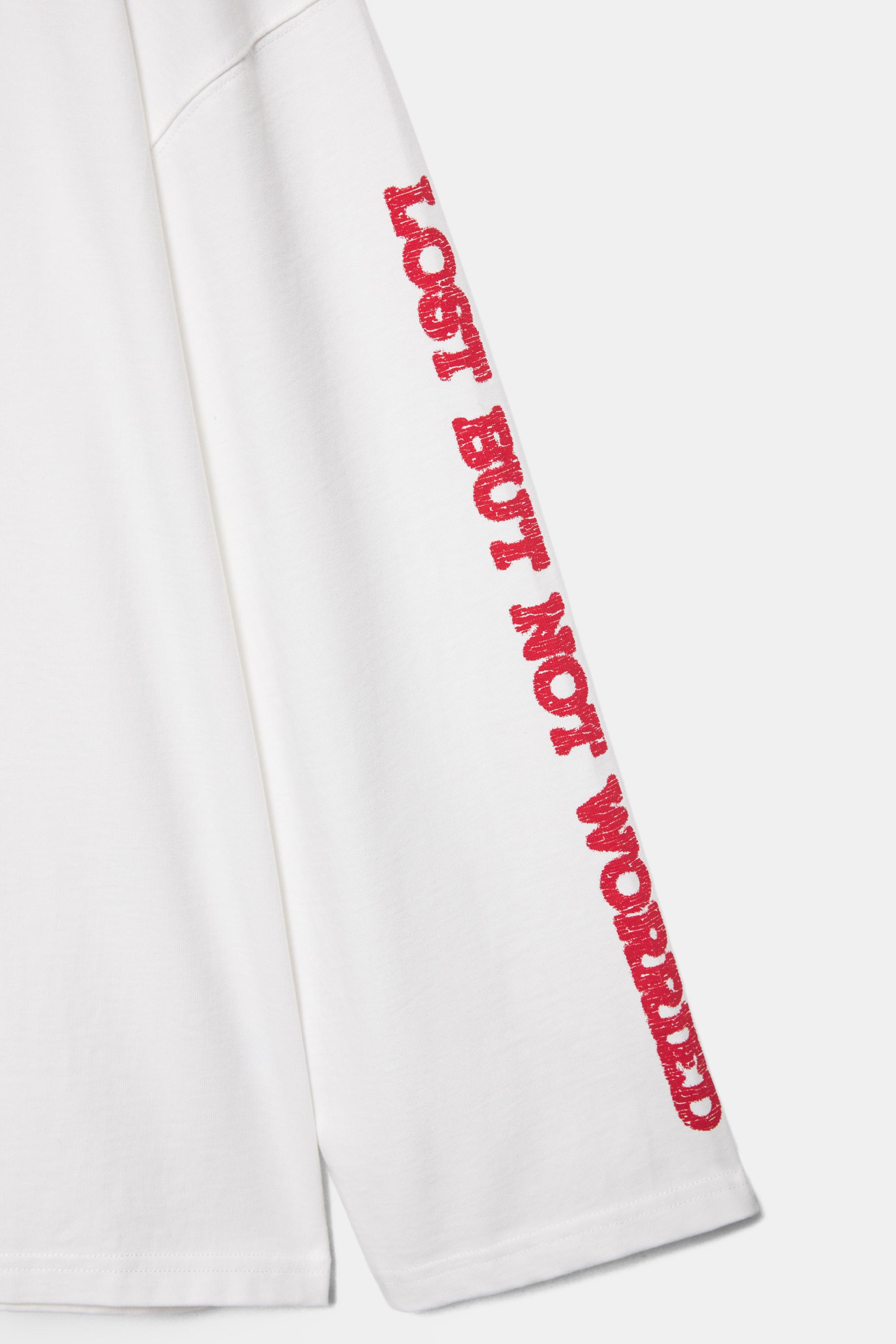 At grafik baskılı t-shirt - Görsel 4