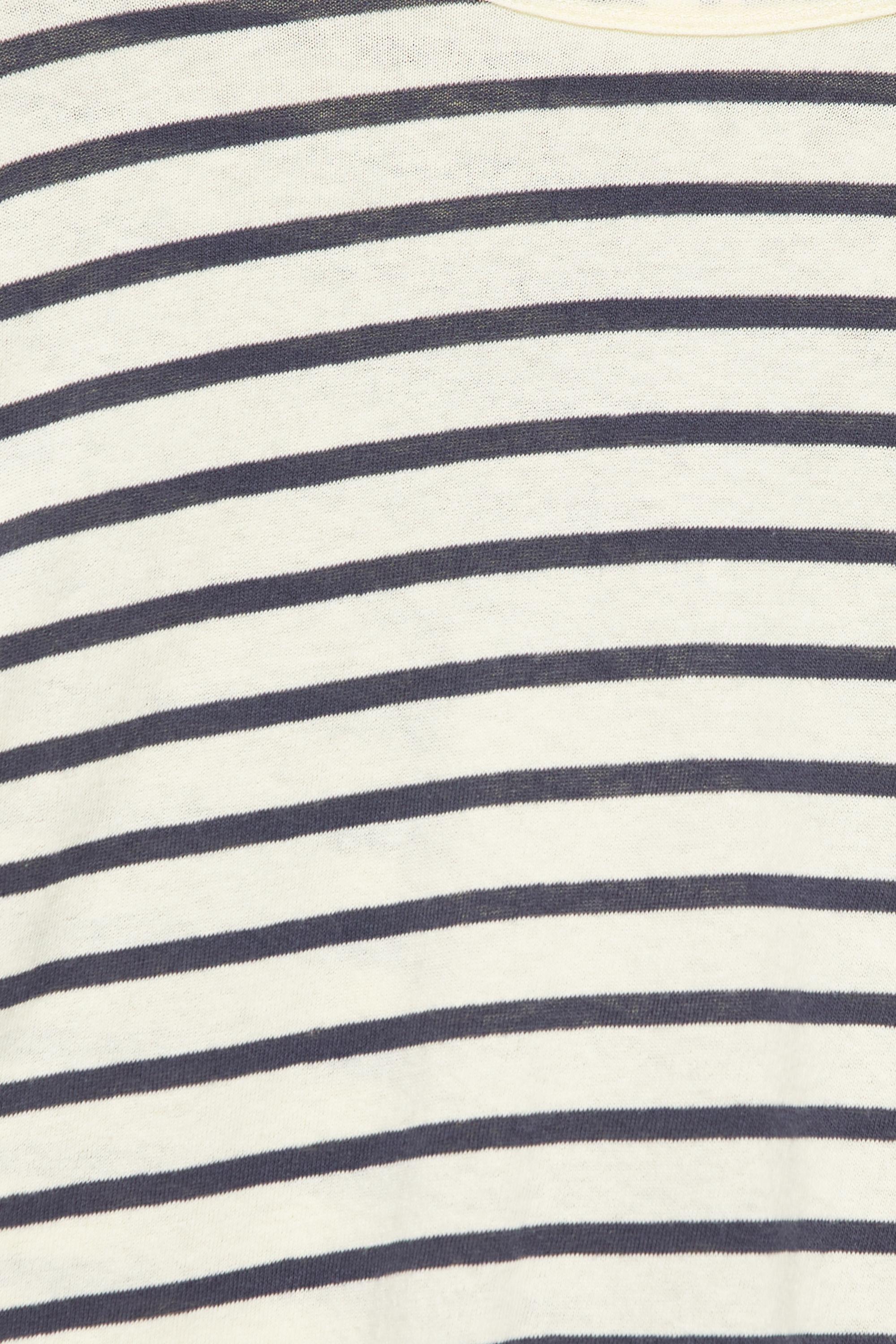 Oversize long sleeve striped T-shirt — Vanilla