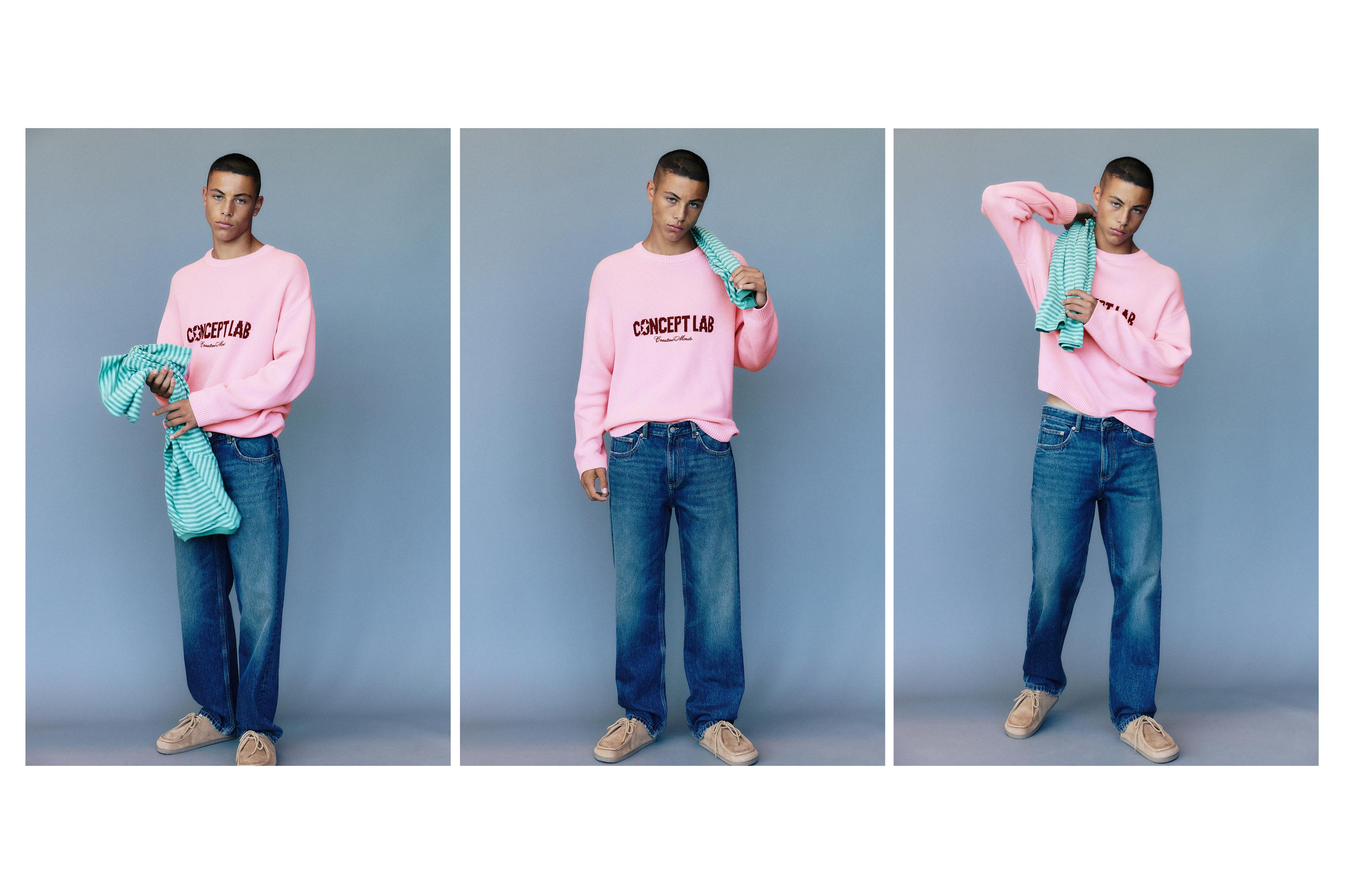 STWD graphic jumper — Pastel pink