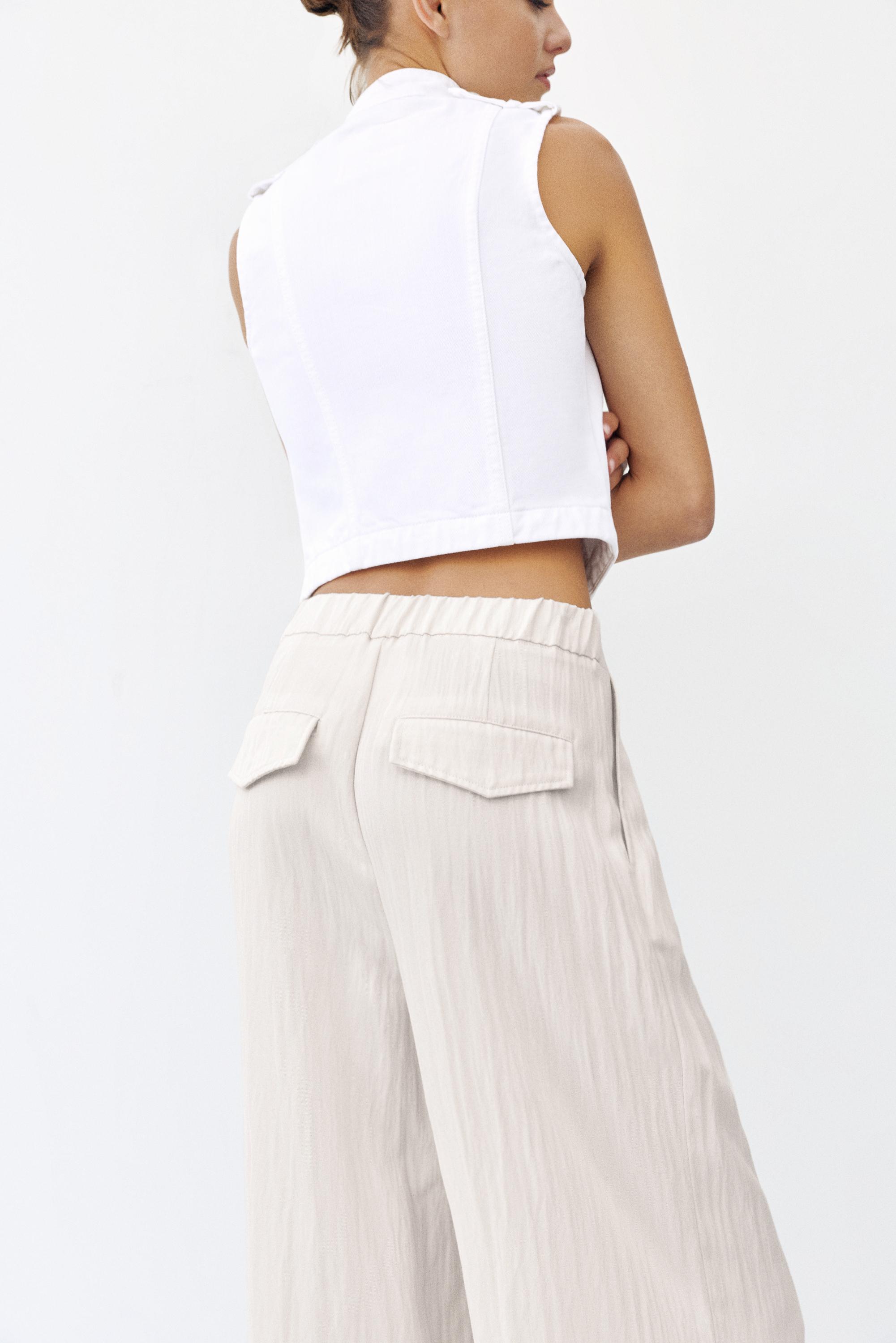 Darted smart trousers — Ecru