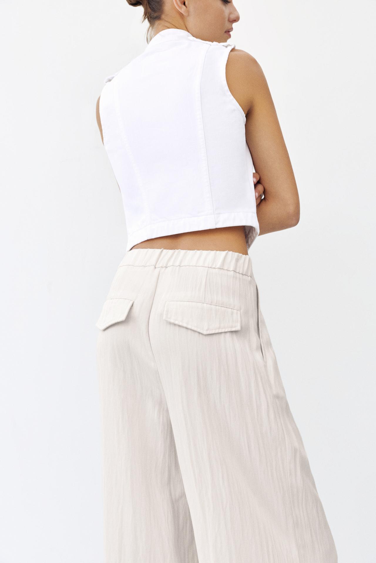Darted smart trousers — Ecru