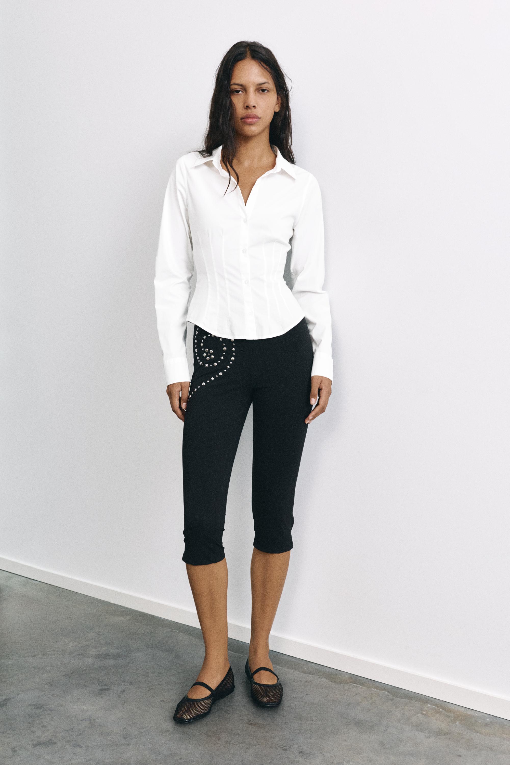 Studded capris — Black