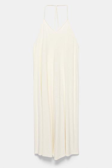 Strappy back midi dress — Ecru 6