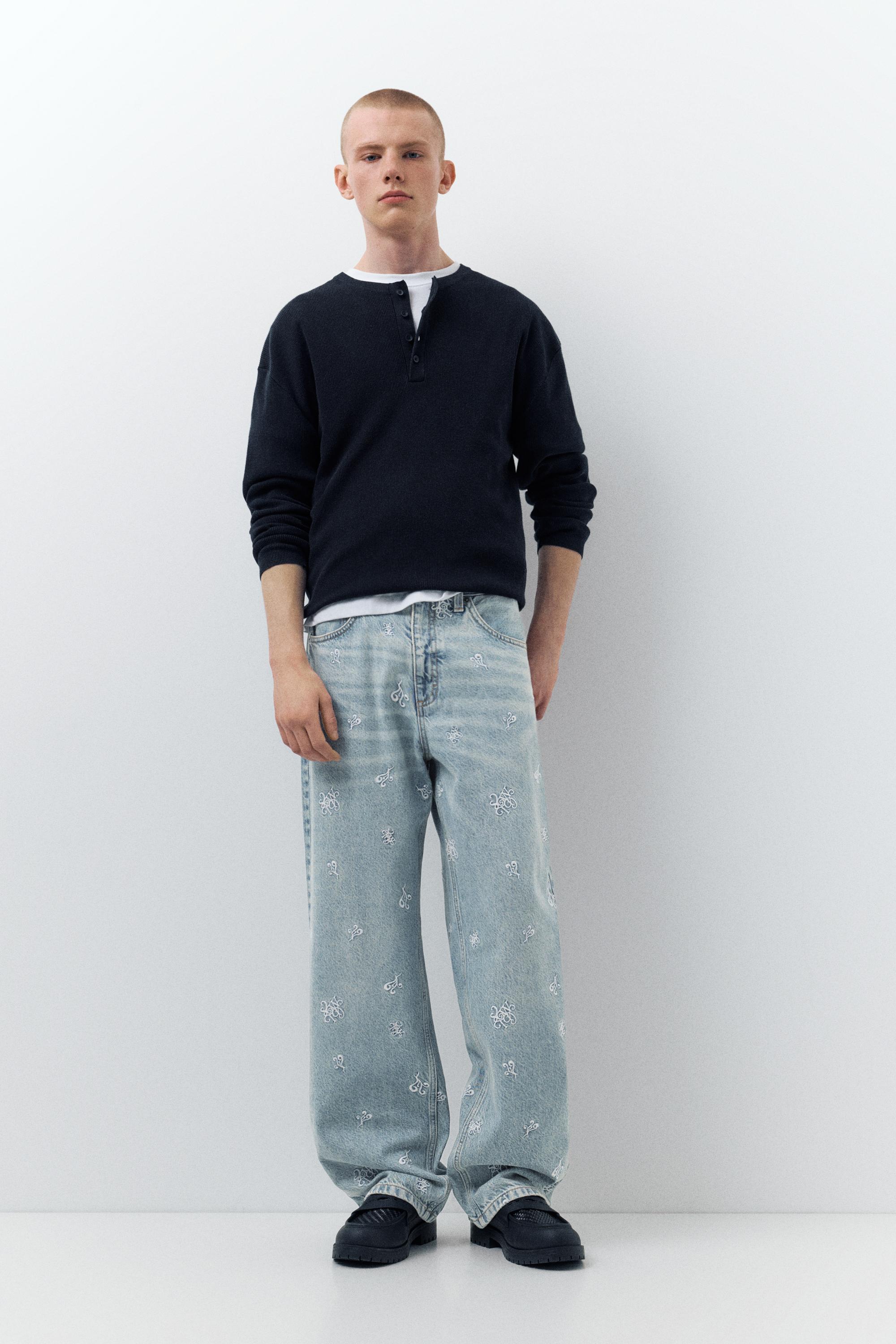 STWD Nakışlı Baggy Jean