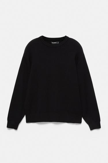 Soft-touch round neck jumper — Black 6