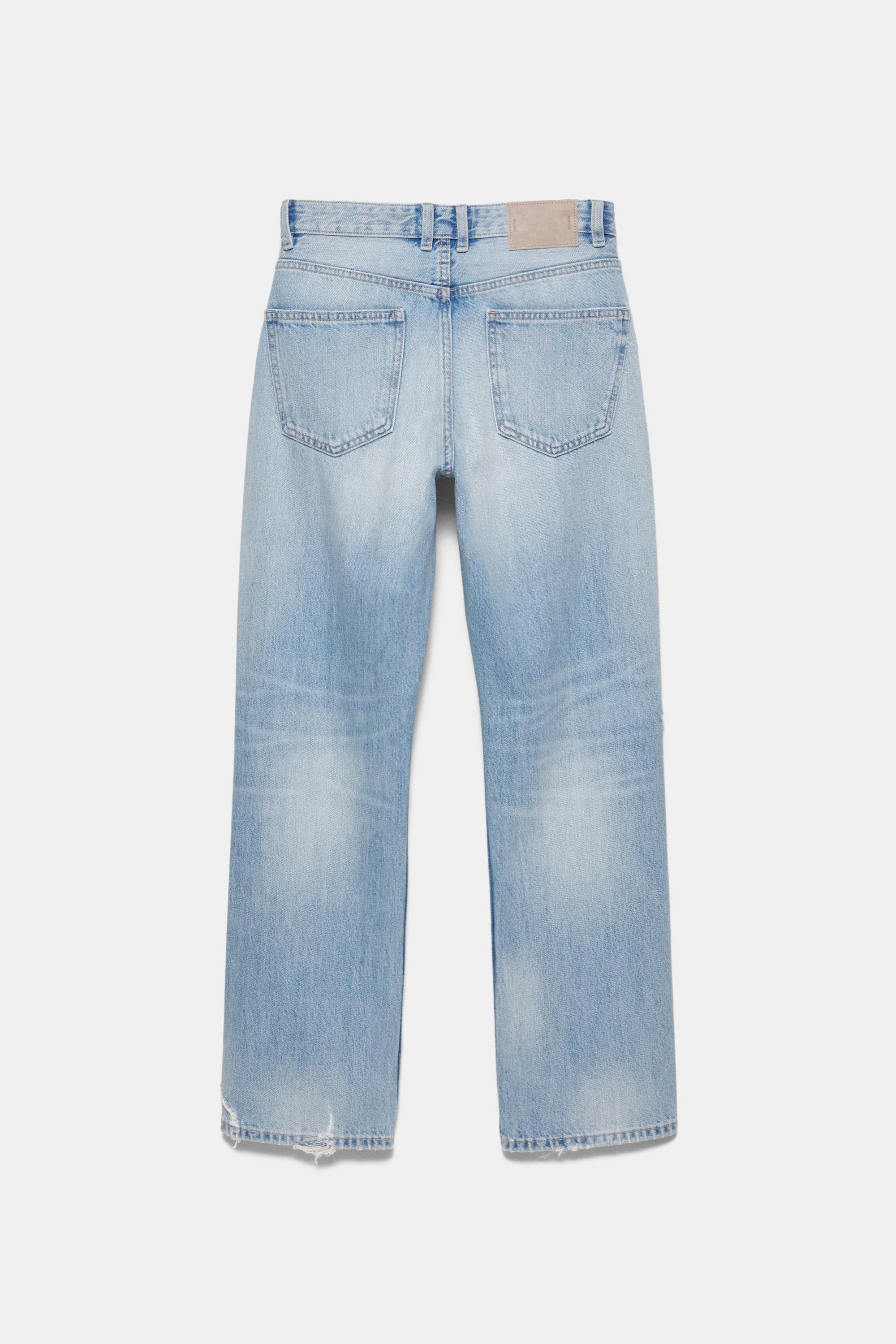 Ripped boyfriend jeans — Pale blue