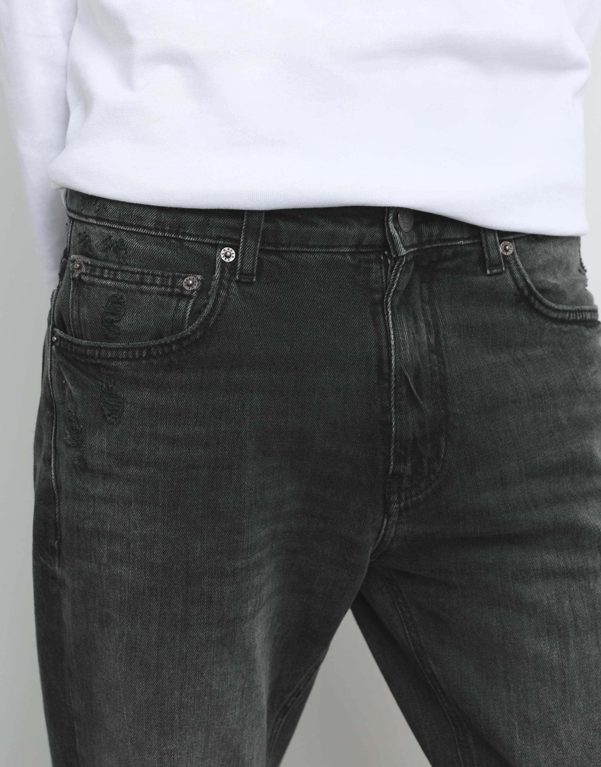 Ripped skinny jeans — Faded black