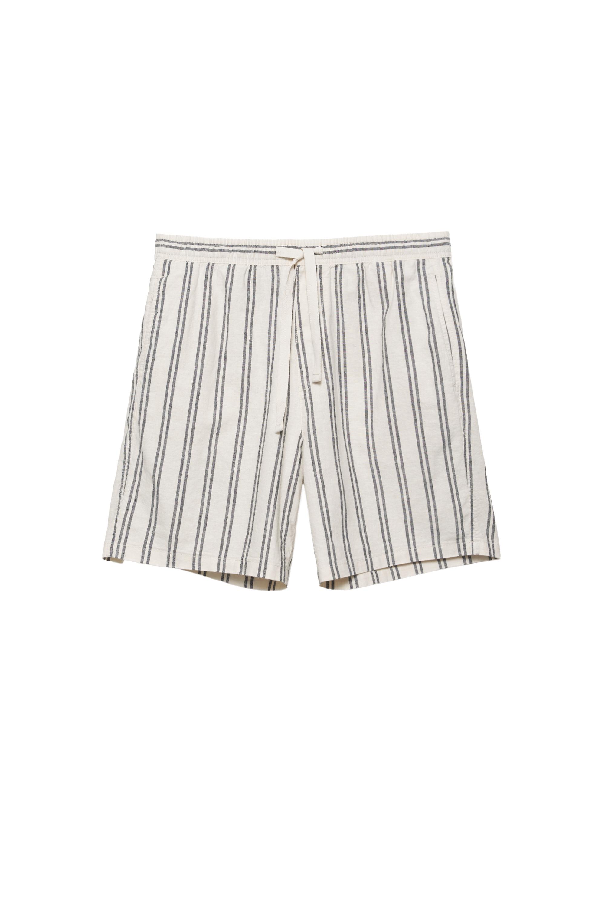 Ketenli jogger bermuda şort - Görsel 36