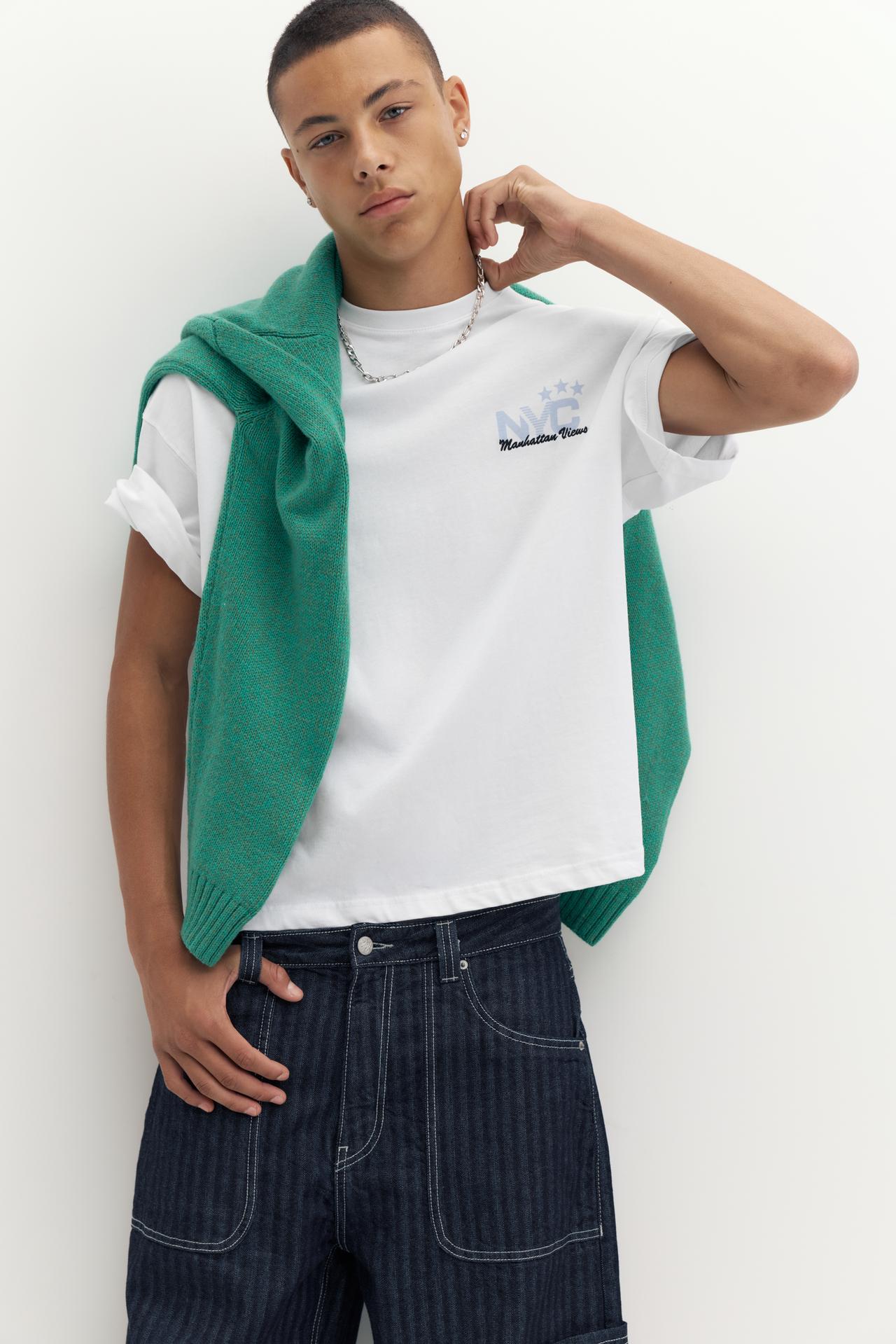 STWD T-shirt with an NYC graphic — White