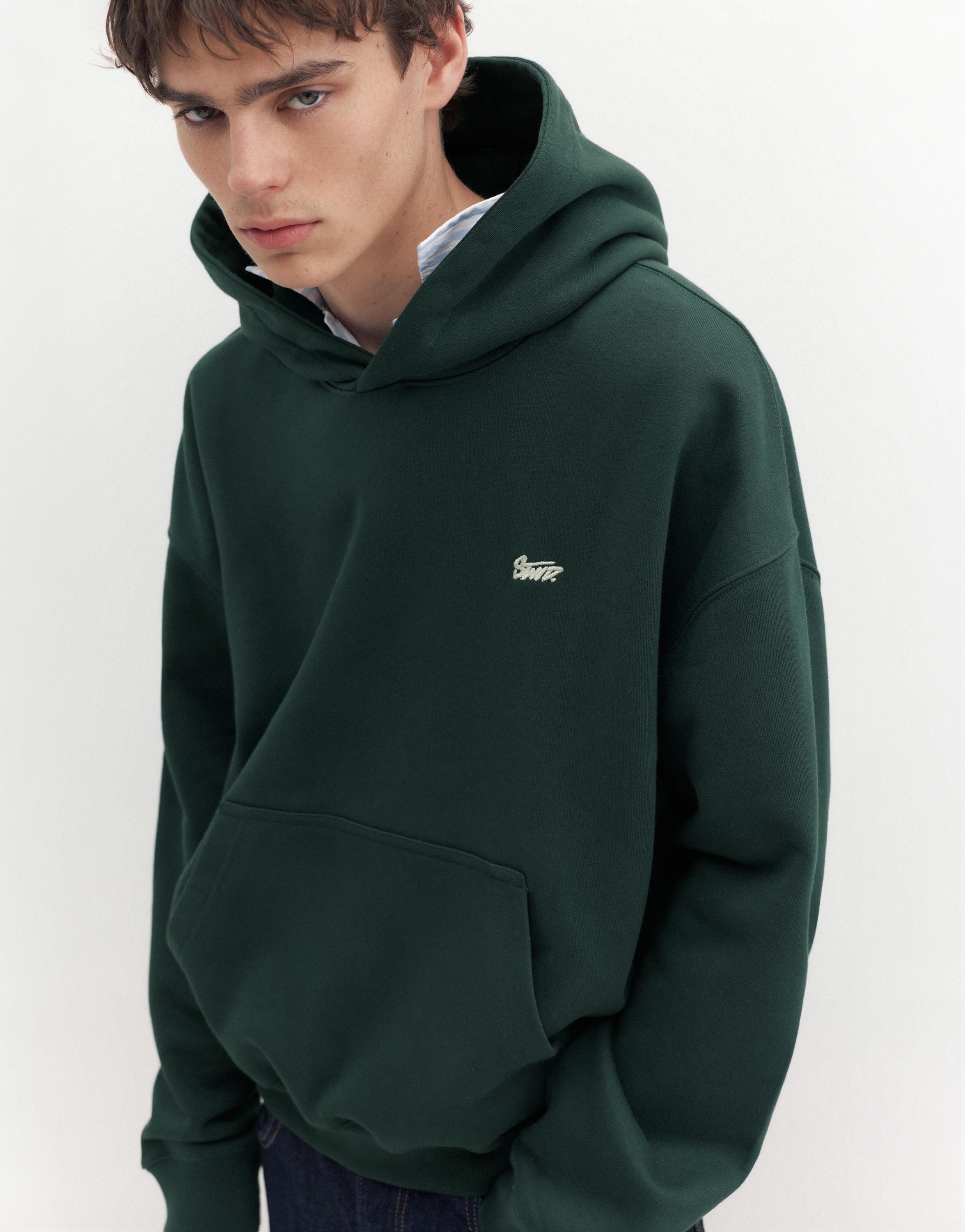 STWD logo boxy hoodie — Green