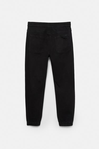 Ripped denim jogger trousers — Black 7