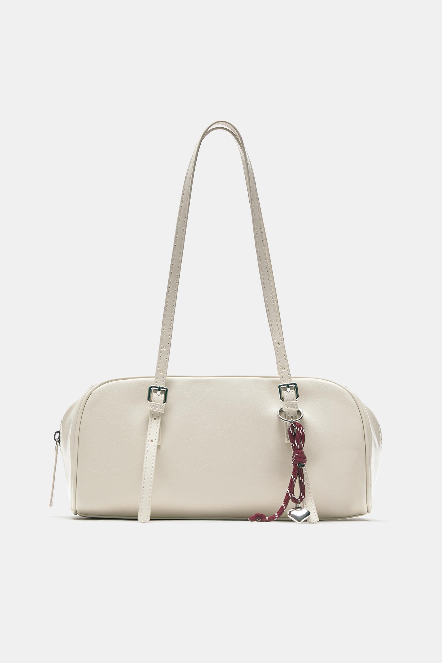 Embellished shoulder bag — Ecru