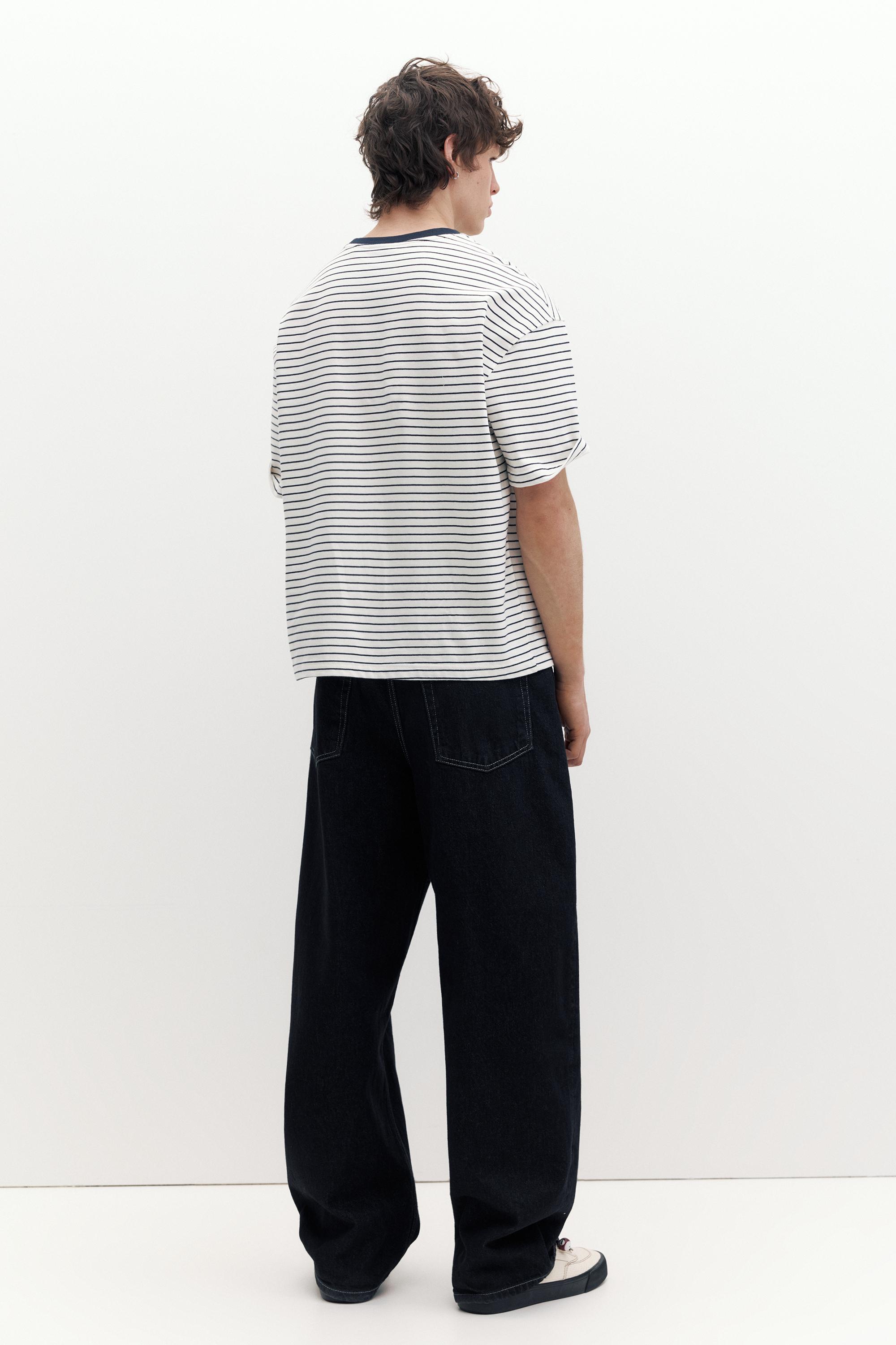 Premium short sleeve T-shirt — Blue/White