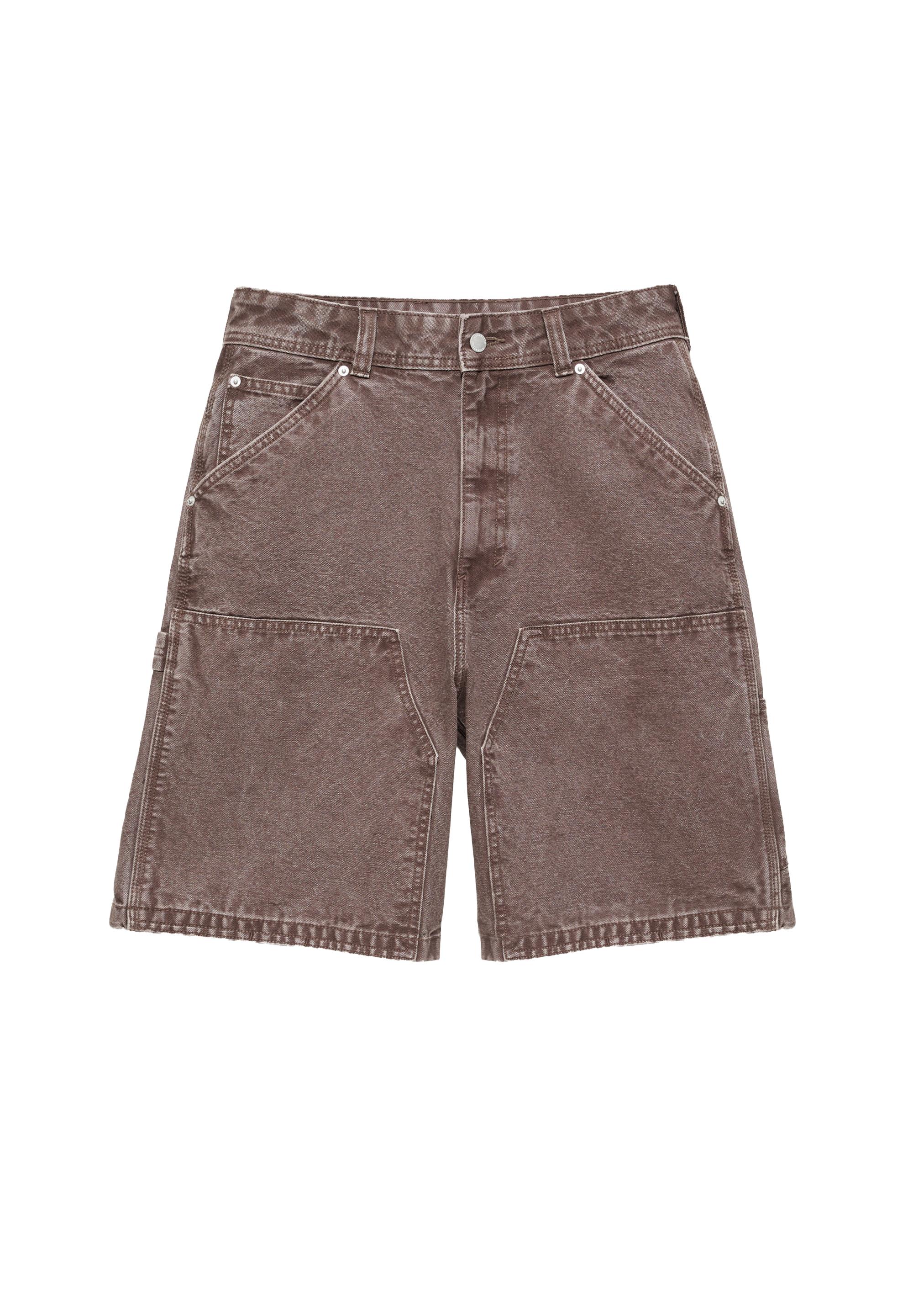 Relaxed fit carpenter Bermuda shorts — Brown