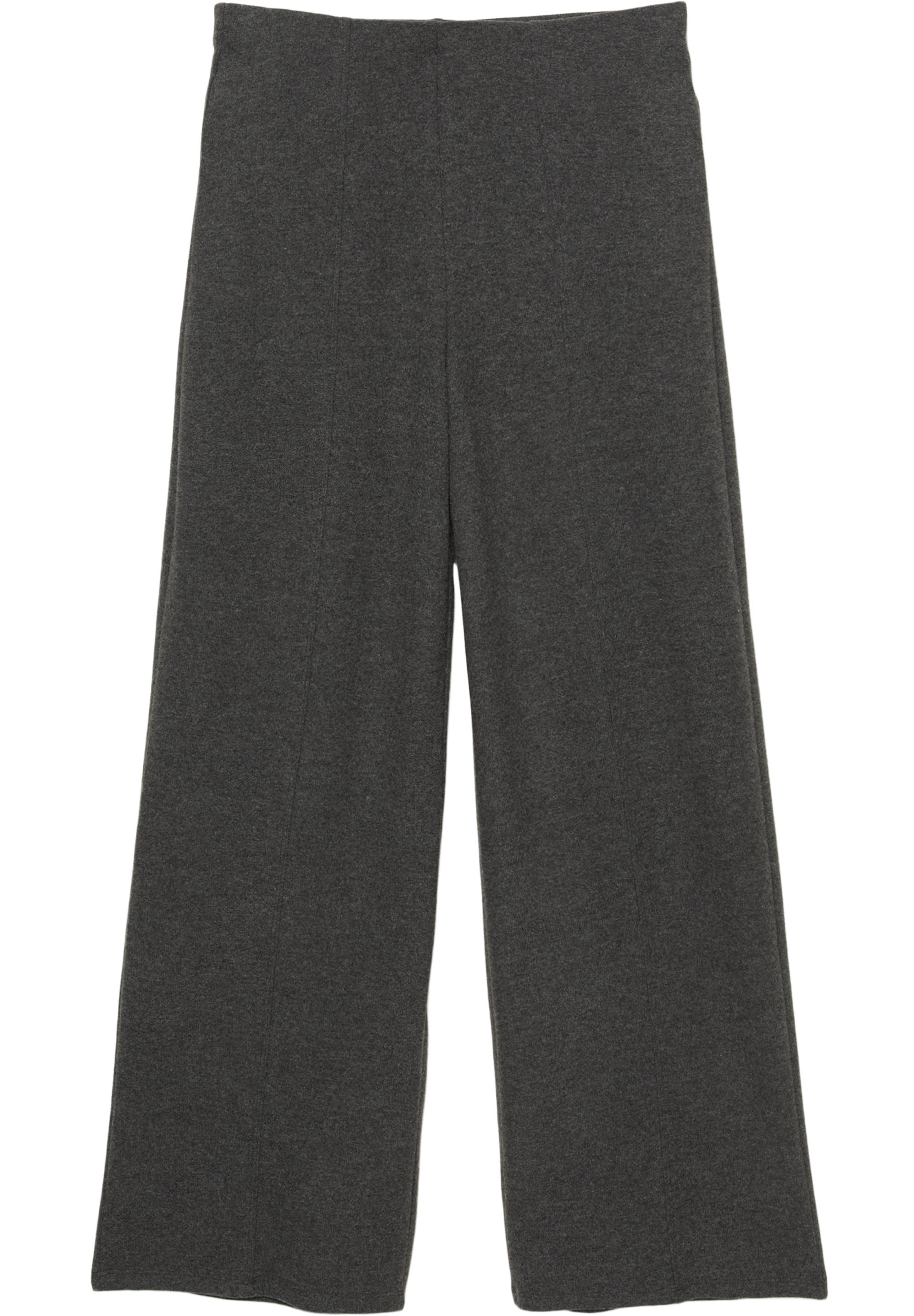 Wide-leg soft touch trousers — Dark grey