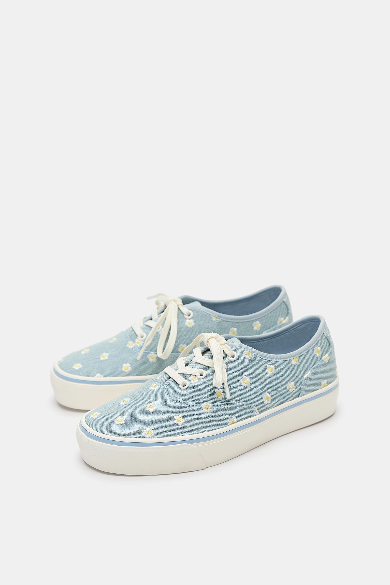 Daisy canvas trainers — Blue
