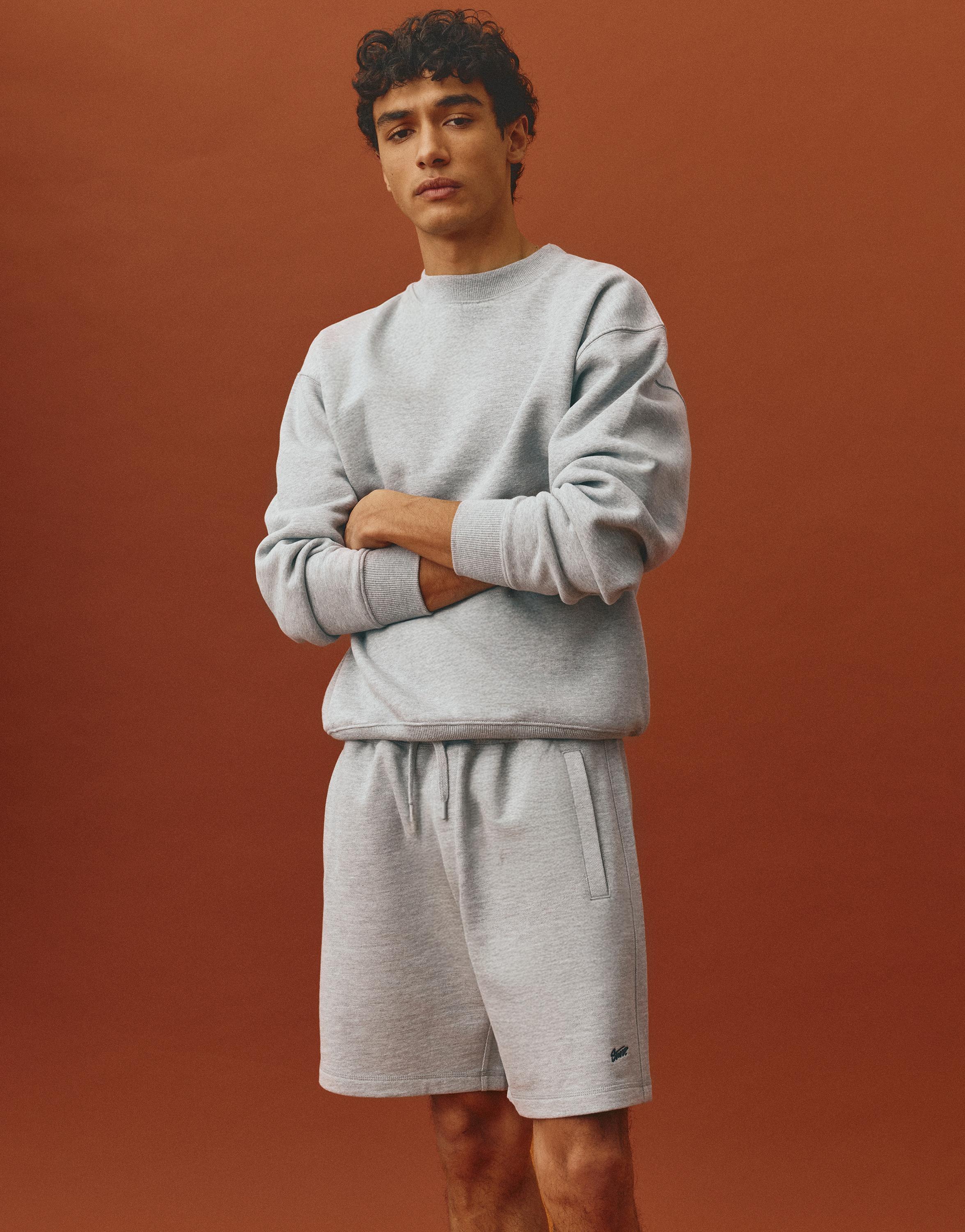 STWD jogger Bermuda shorts — Grey marl
