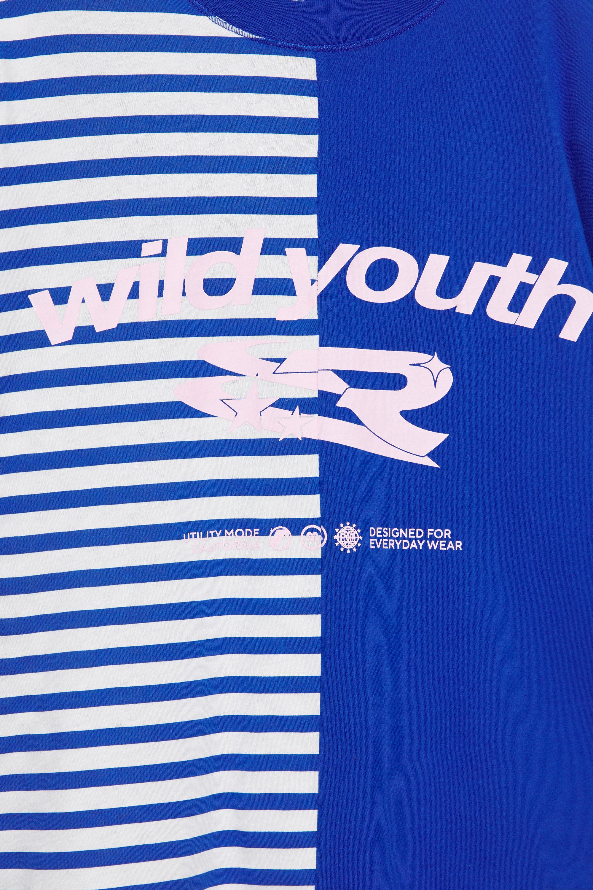Graphic panel T-shirt — Dark blue