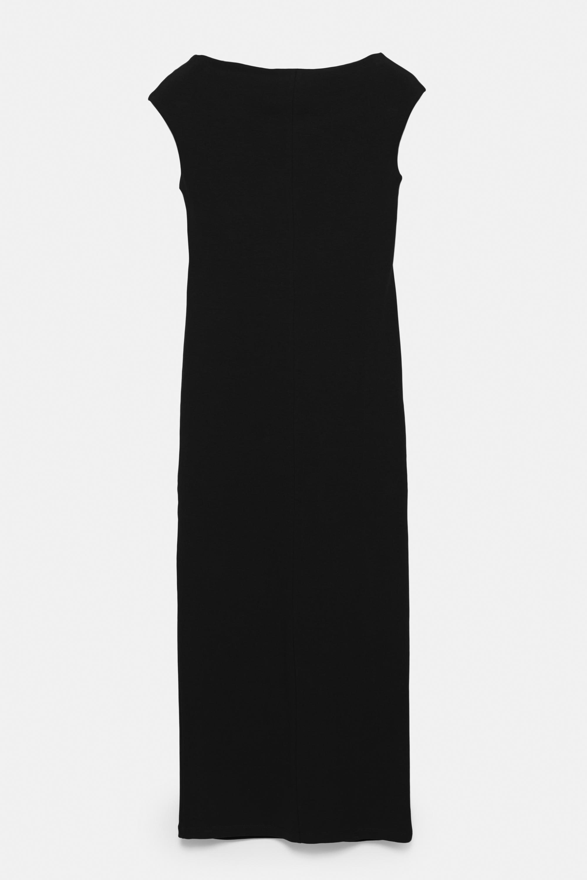 Short sleeve midi dress — Black