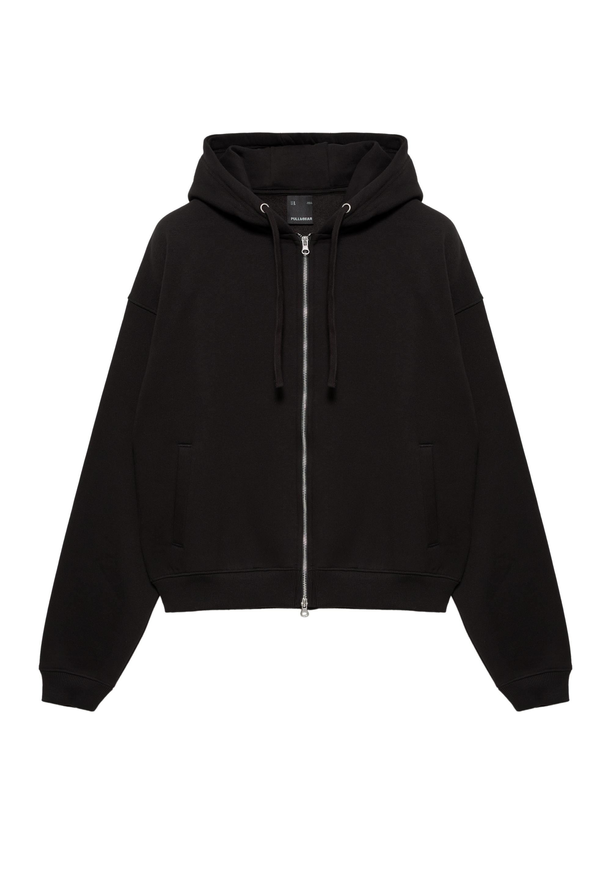 Zip-up hoodie — Black