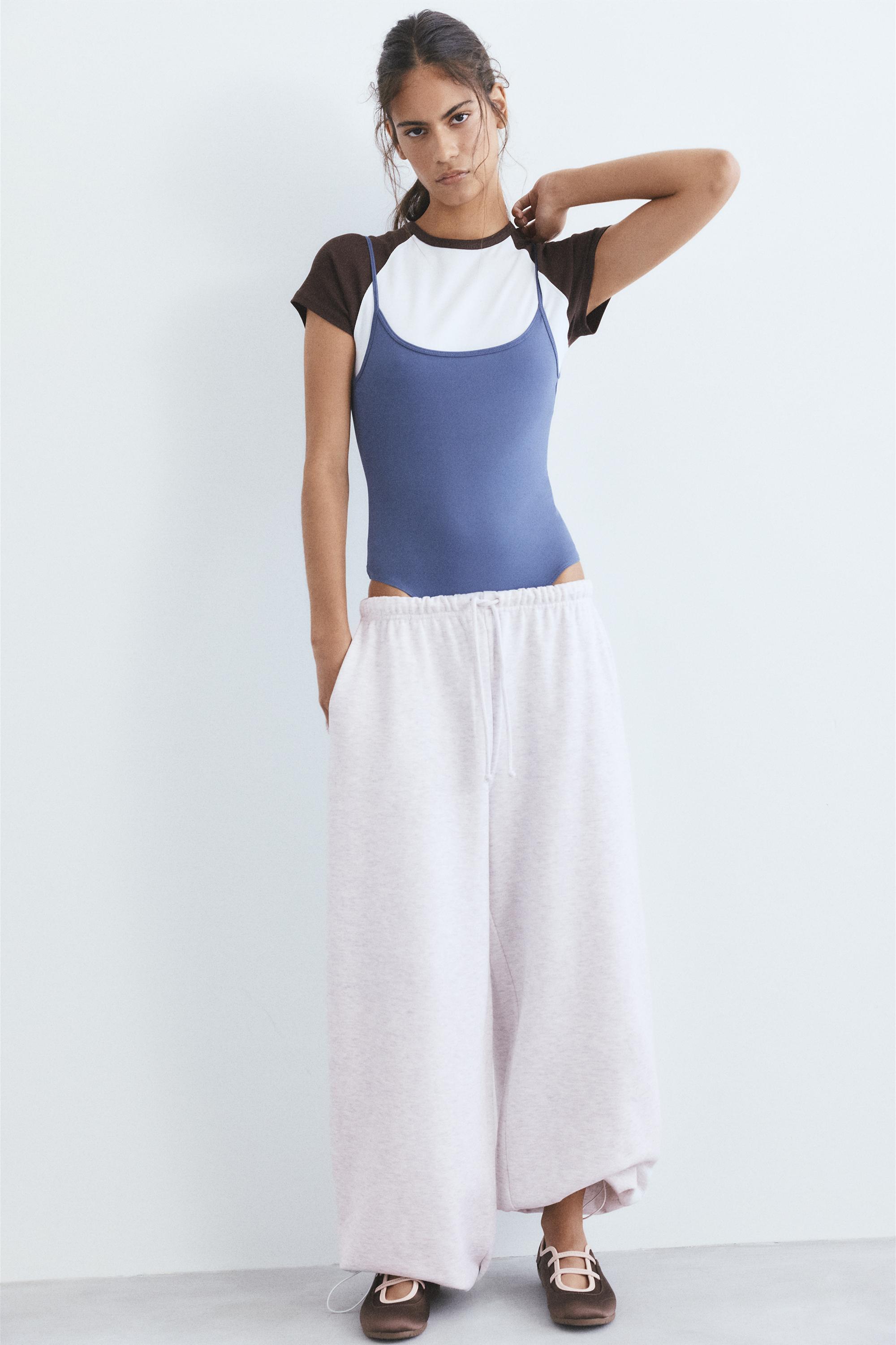 Ayarlanabilir paçalı geniş paça eşofman altı - Görsel 27