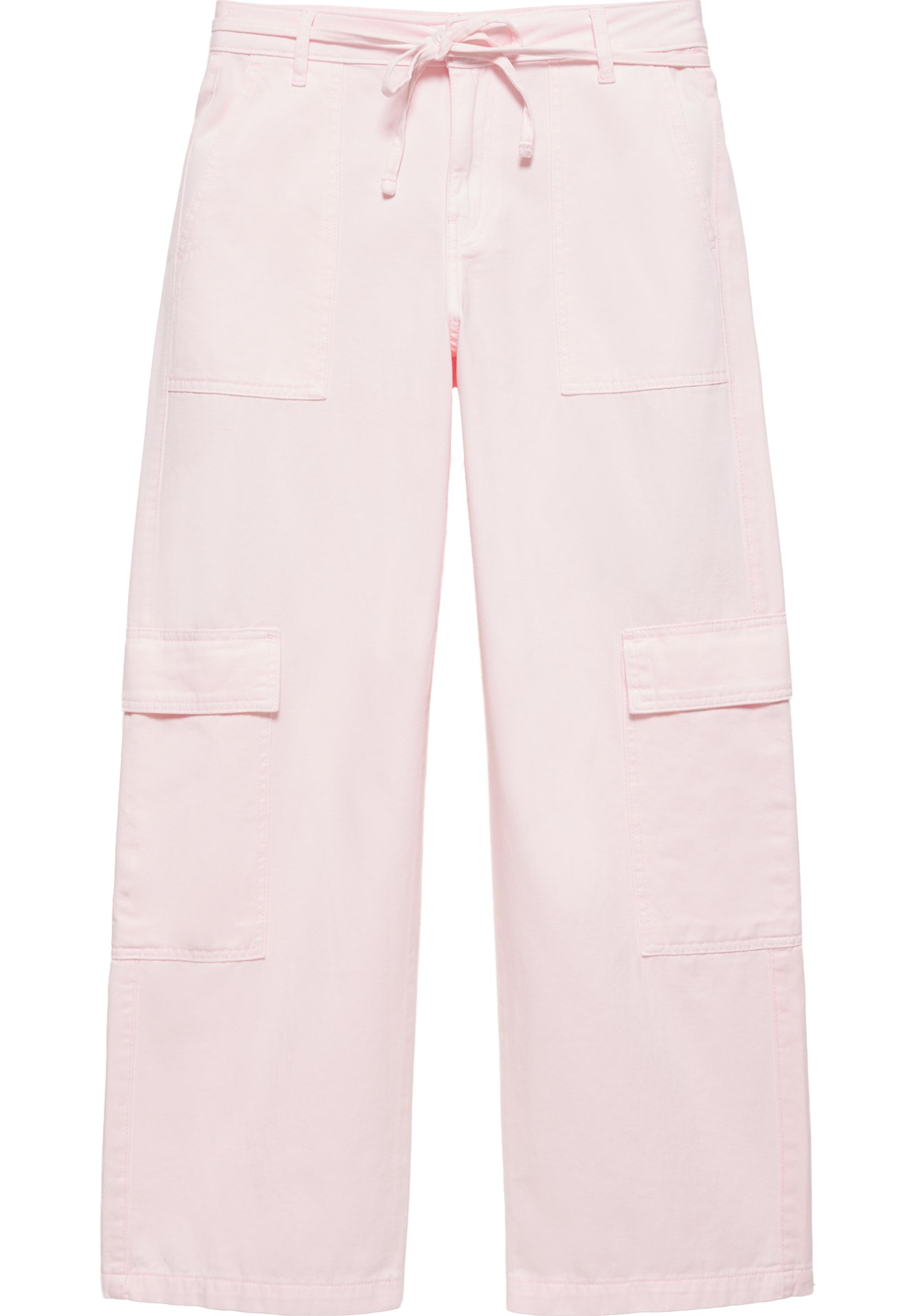 Straight pink cargo trousers — Pink