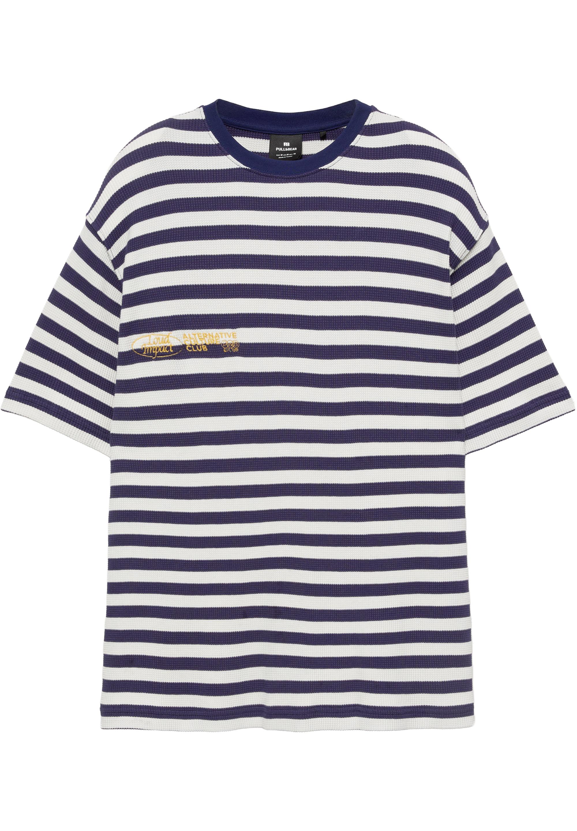 Regular fit striped T-shirt — Blue/White