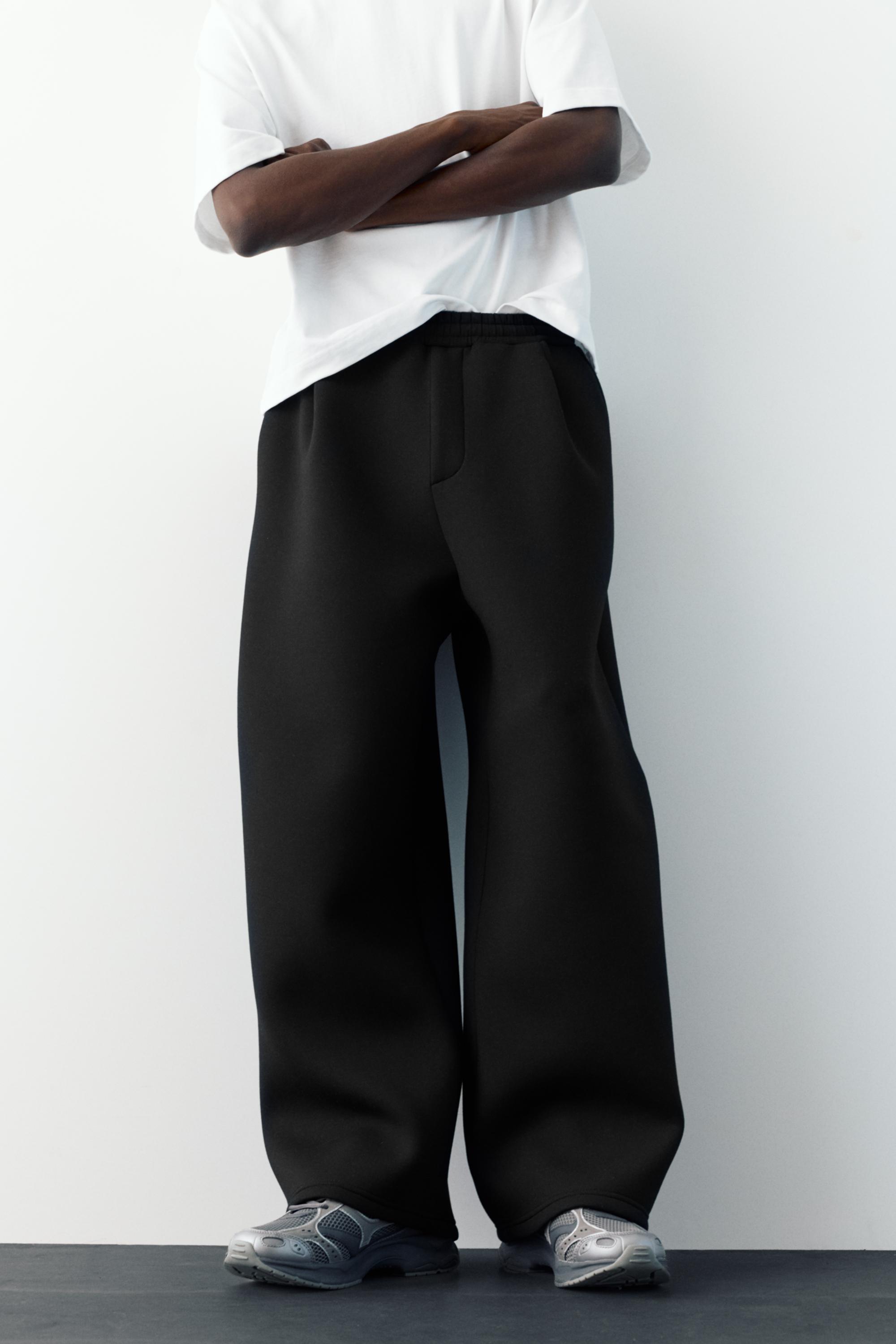 Balloon fit tracksuit bottoms — Black